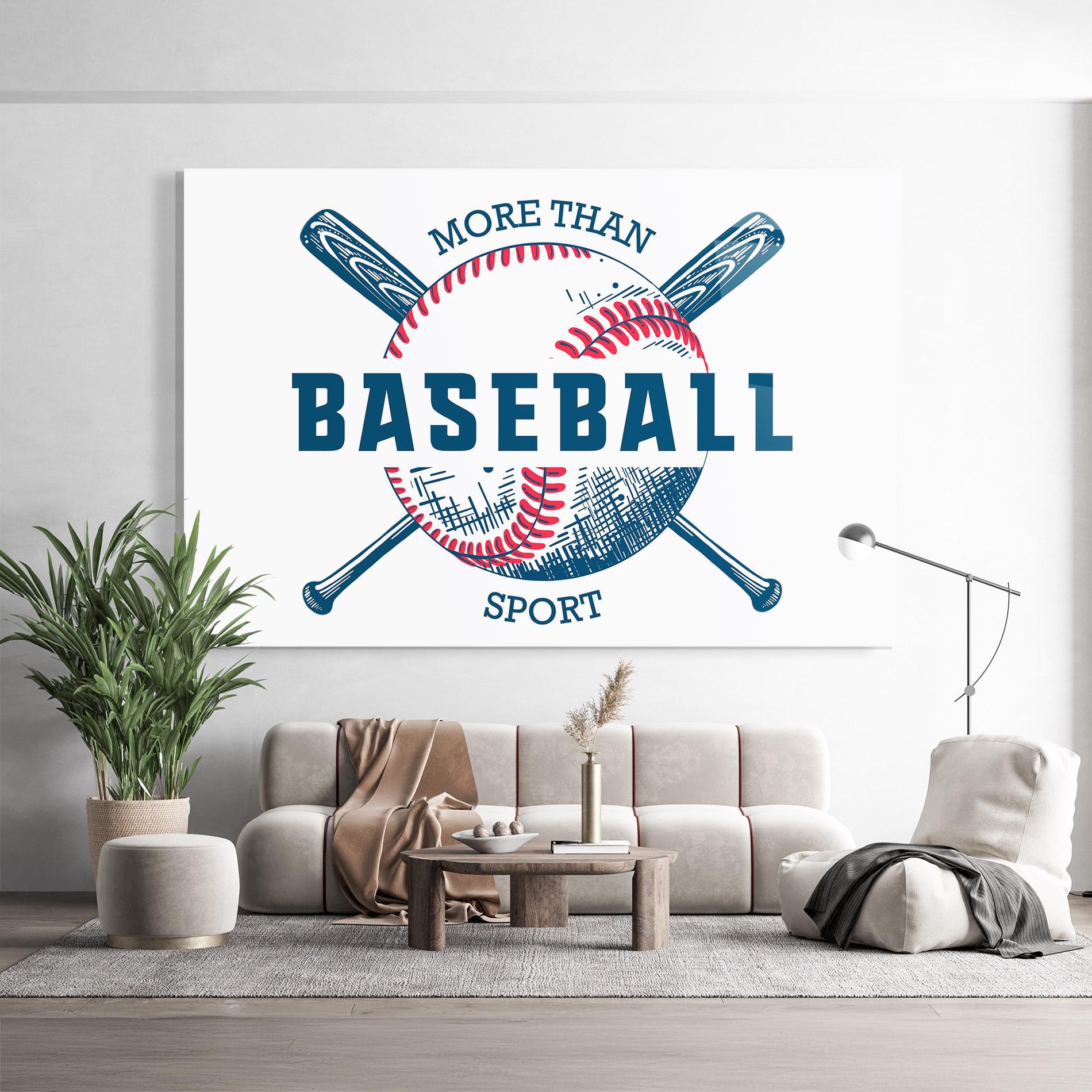Tablou Sticla Baseball Sport mockup 9