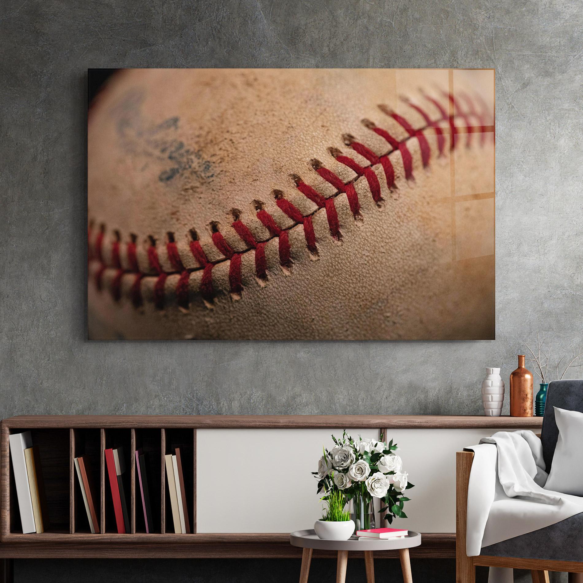 Tablou Sticla Baseball Ball Close Up mockup 2