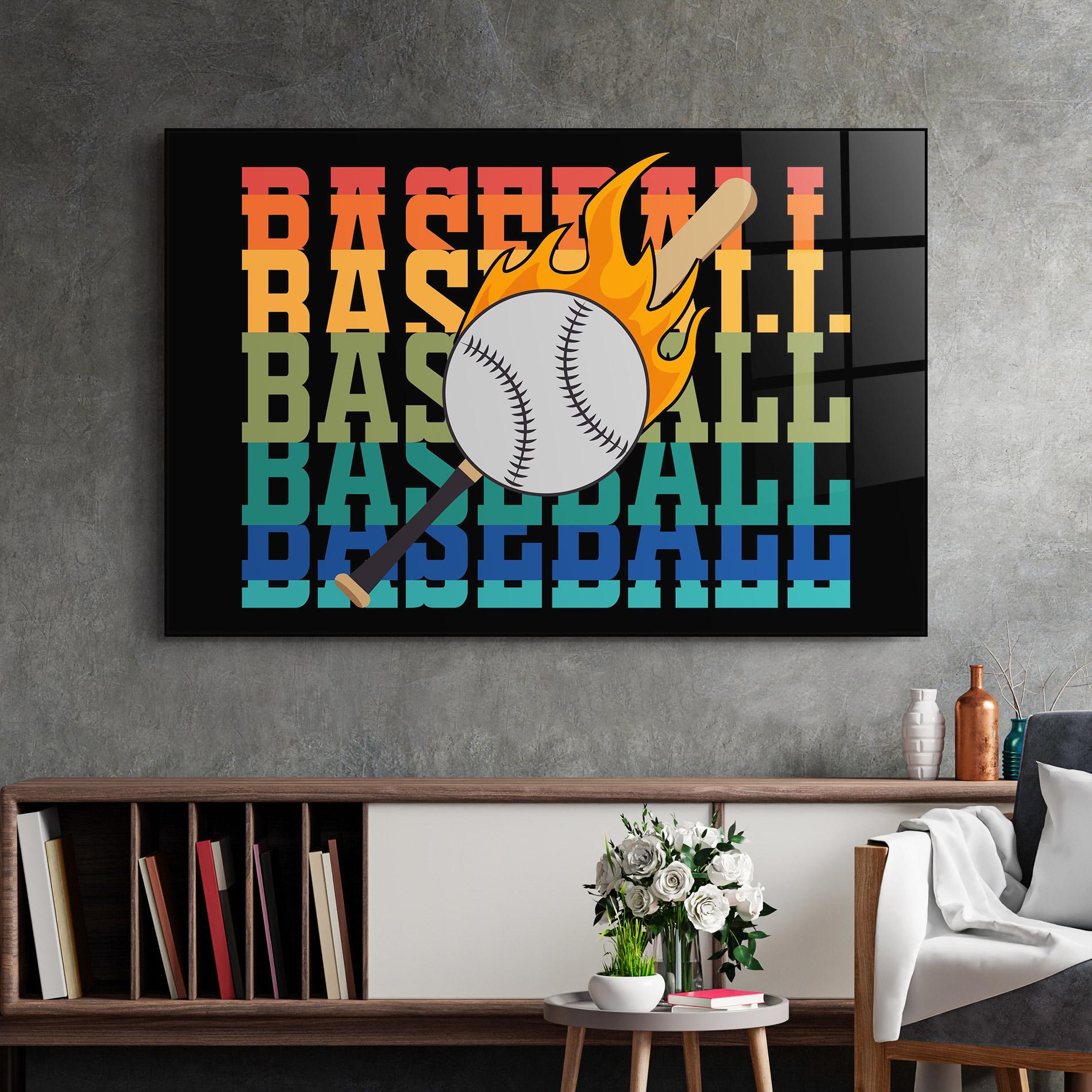 Tablou Sticla Baseball Color mockup 2
