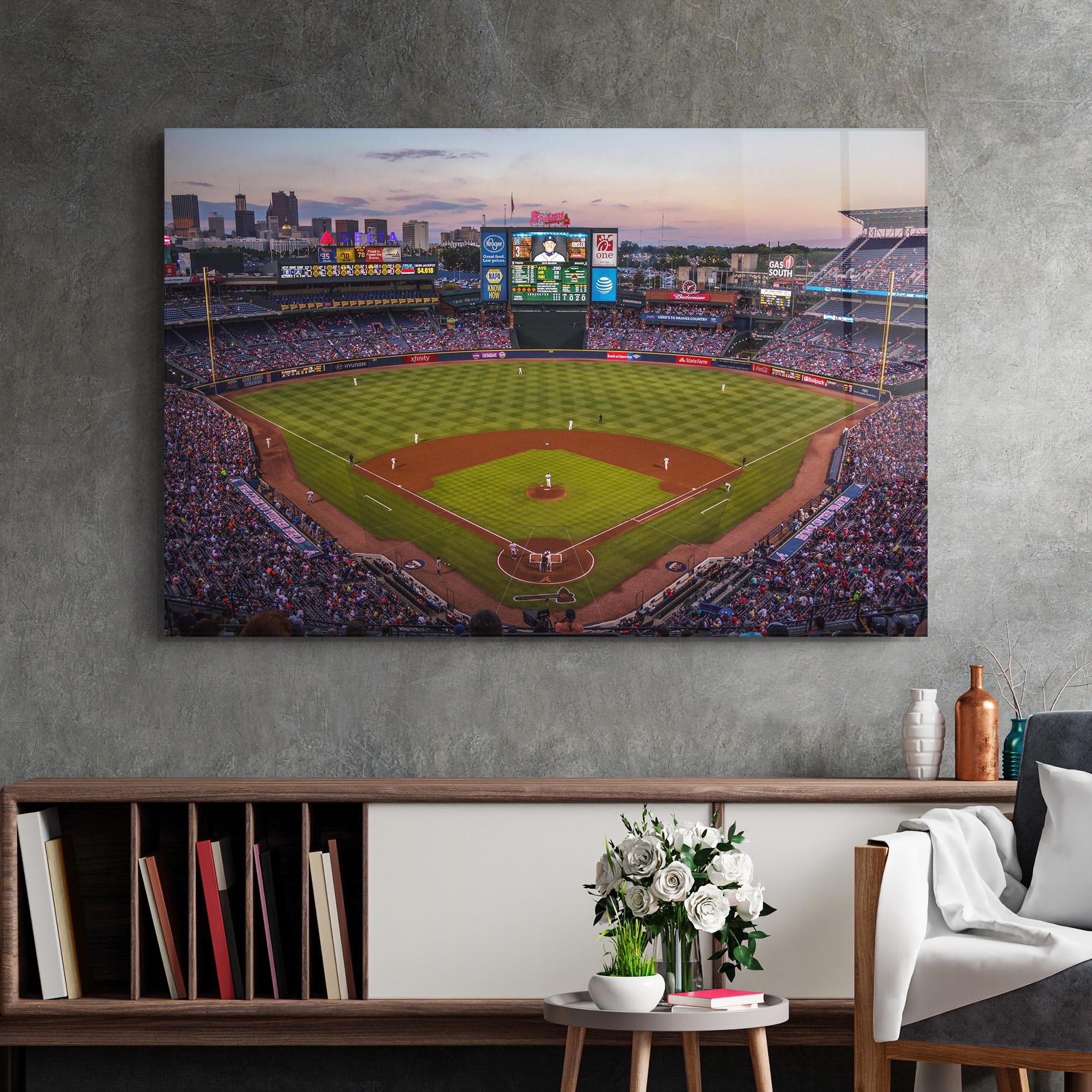 Tablou Sticla Baseball Field mockup 2