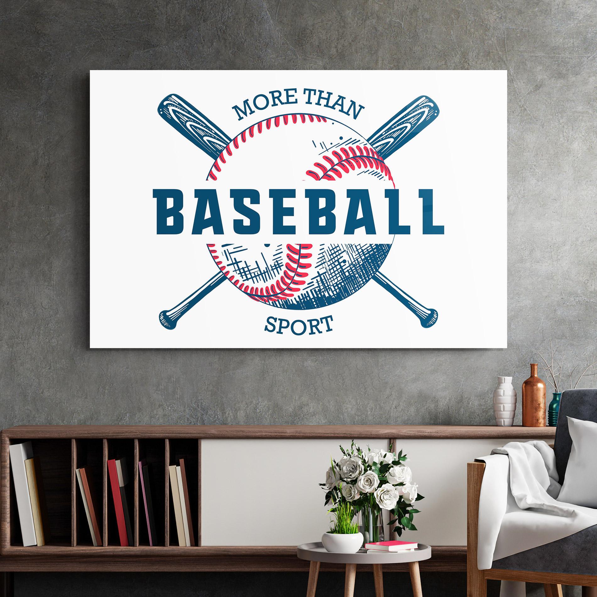 Tablou Sticla Baseball Sport mockup 2