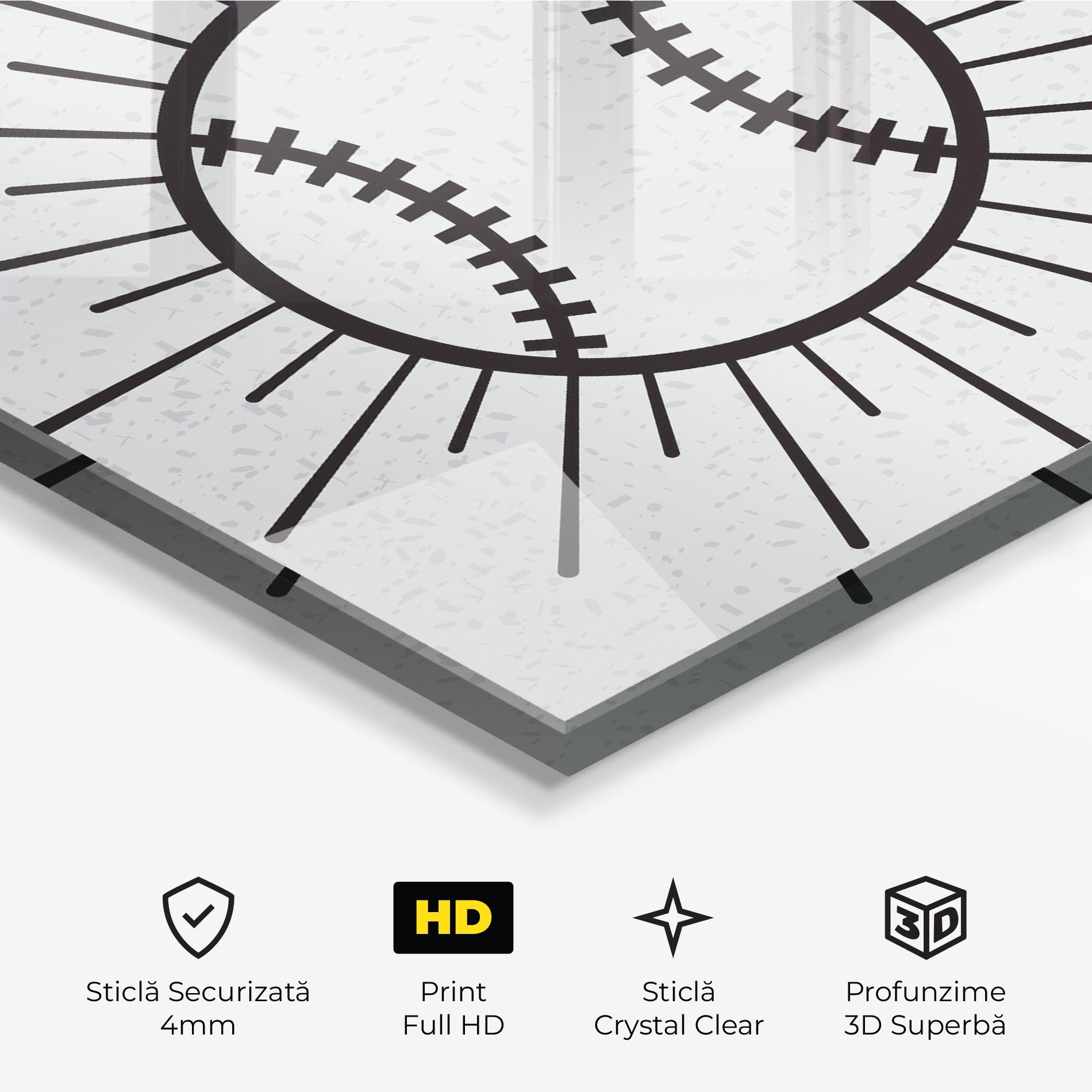 Tablou Sticla Baseball Line mockup 3