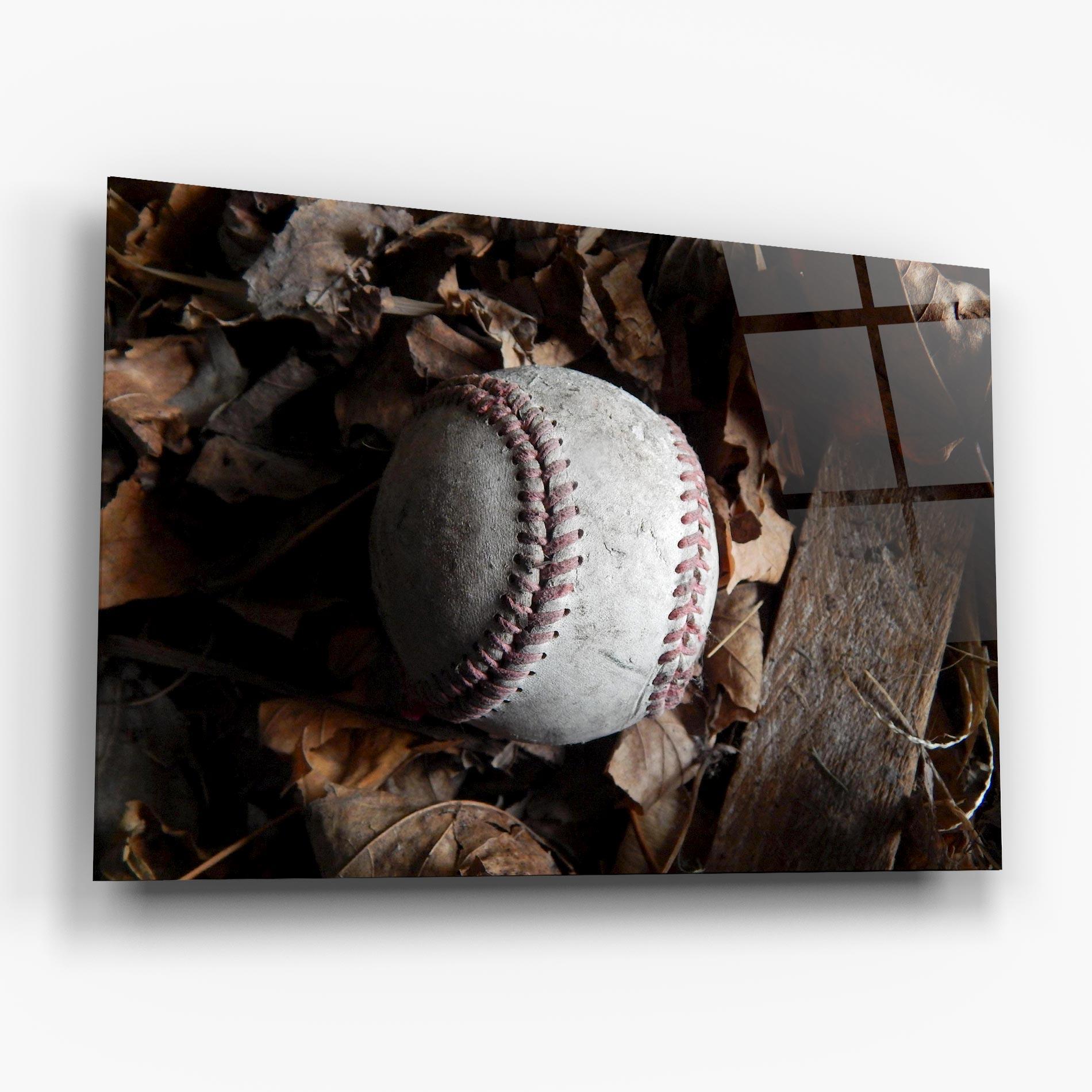 Tablou Sticla Autumn Baseball Ball mockup 6