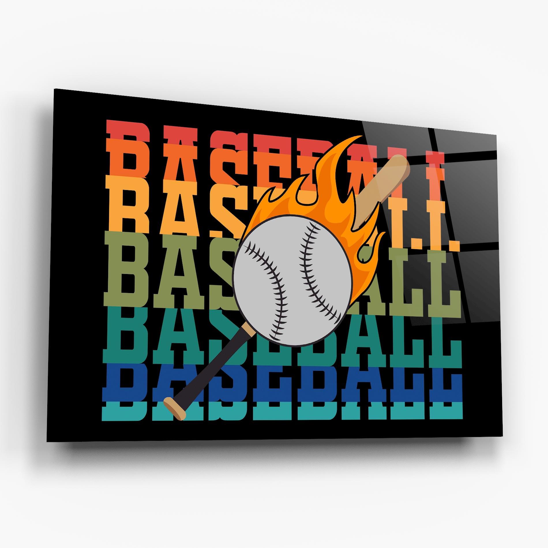 Tablou Sticla Baseball Color mockup 6