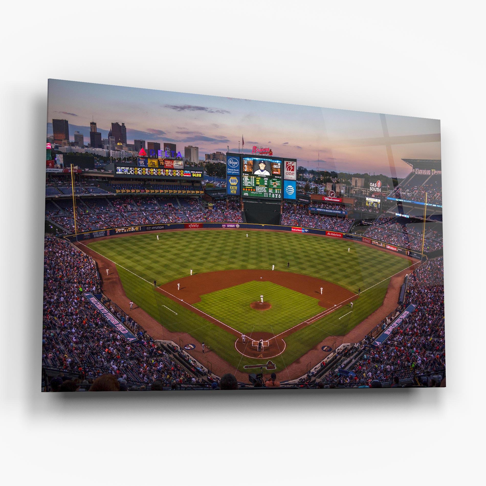 Tablou Sticla Baseball Field mockup 6