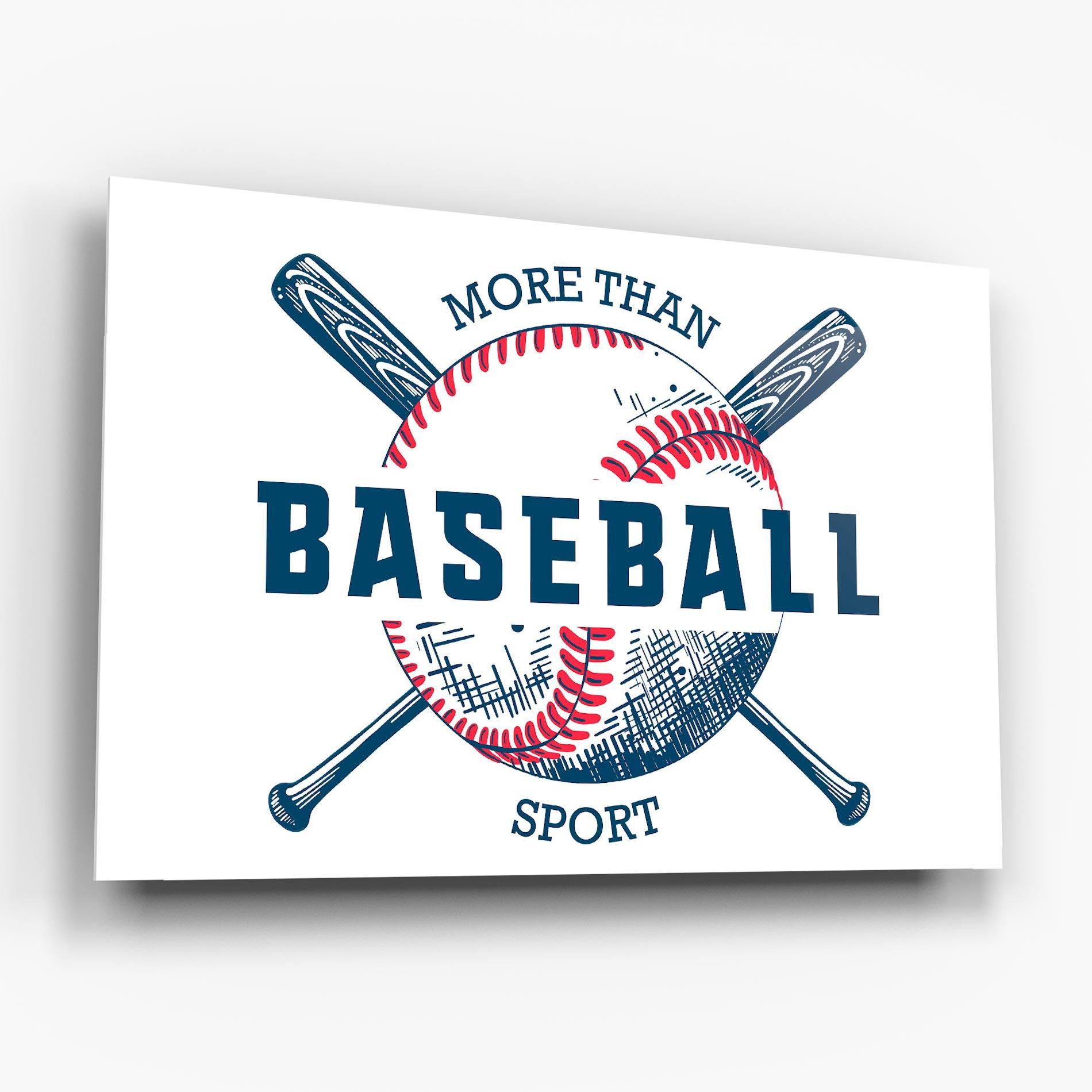 Tablou Sticla Baseball Sport mockup 6