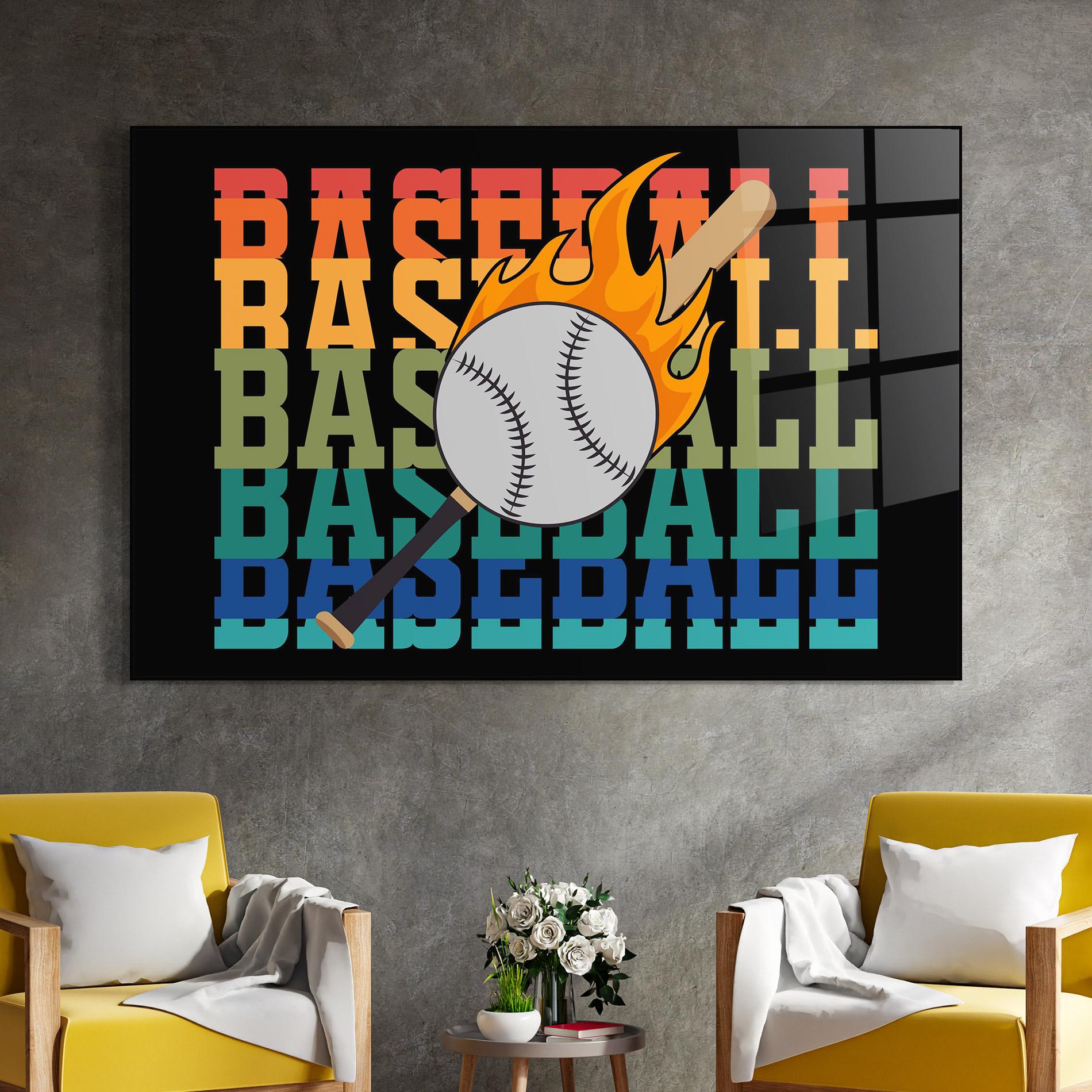 Tablou Sticla Baseball Color mockup 4