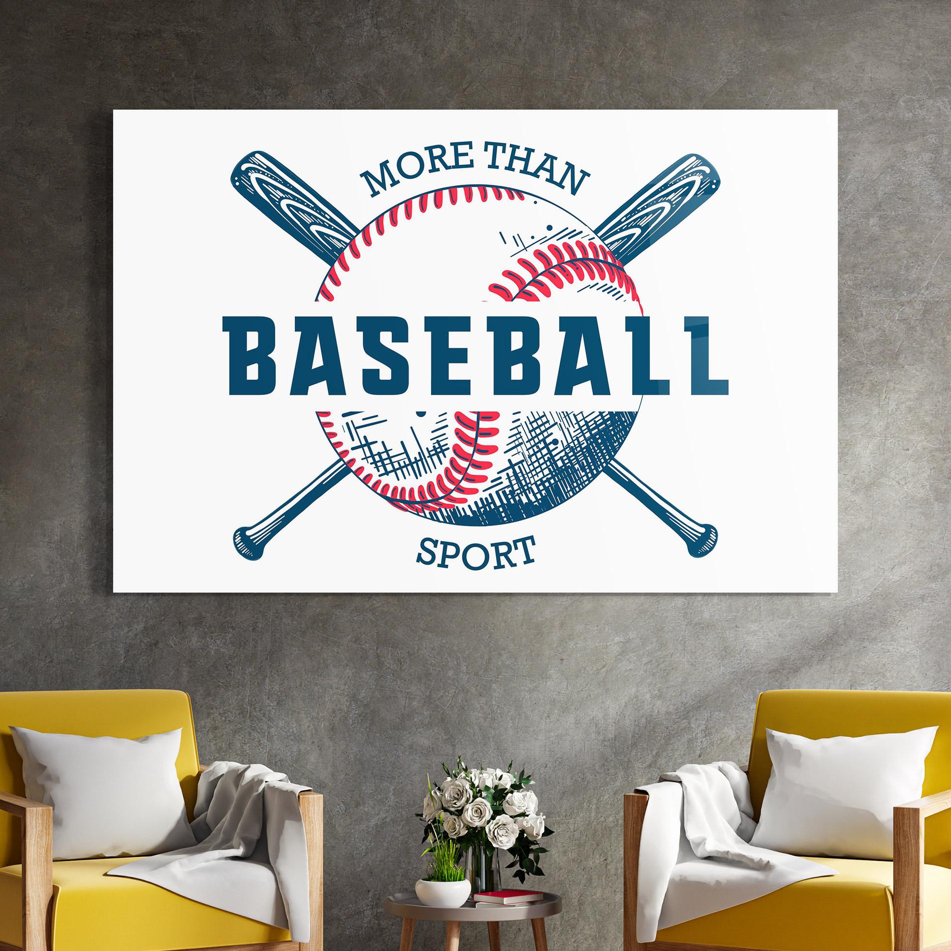 Tablou Sticla Baseball Sport mockup 4