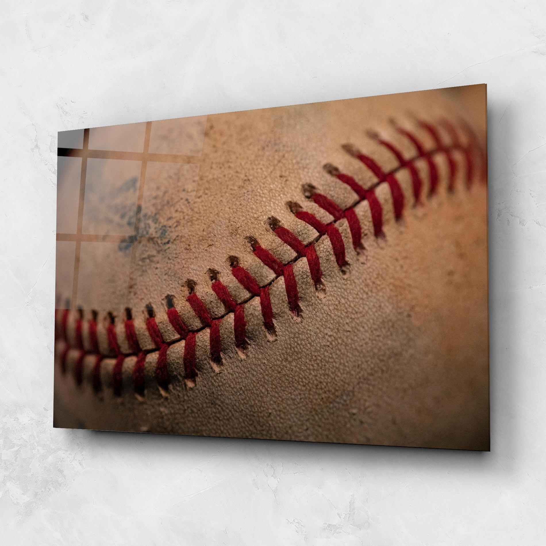 Tablou Sticla Baseball Ball Close Up mockup 1