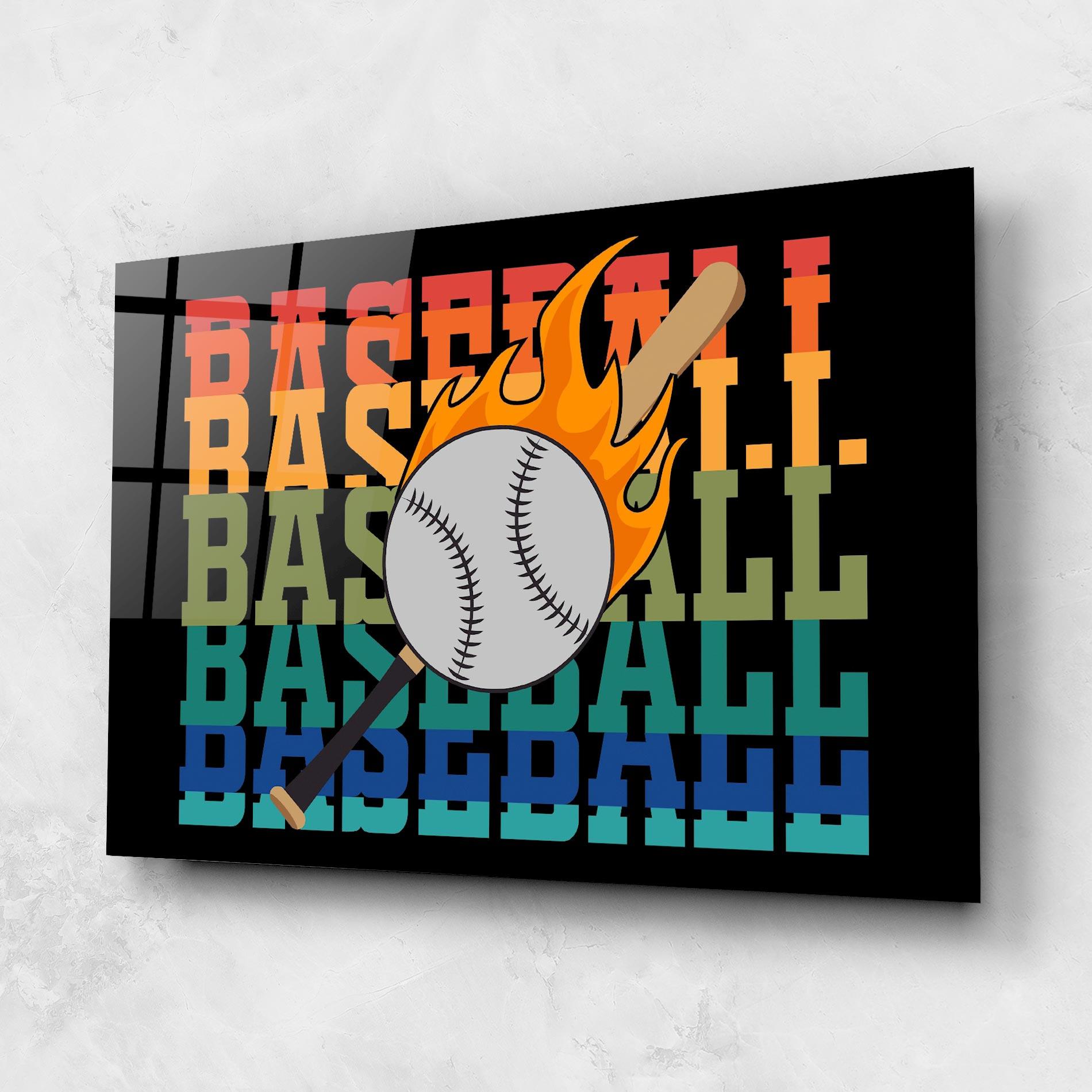 Tablou Sticla Baseball Color mockup 1