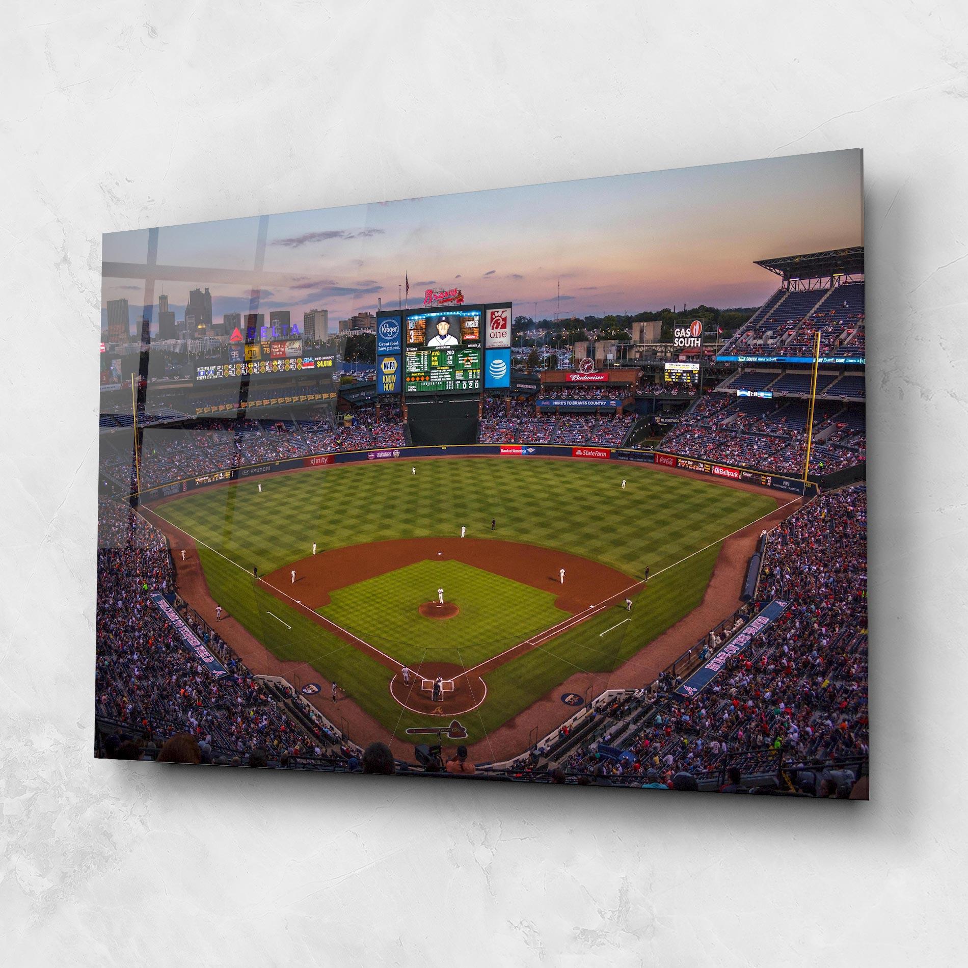 Tablou Sticla Baseball Field mockup 1