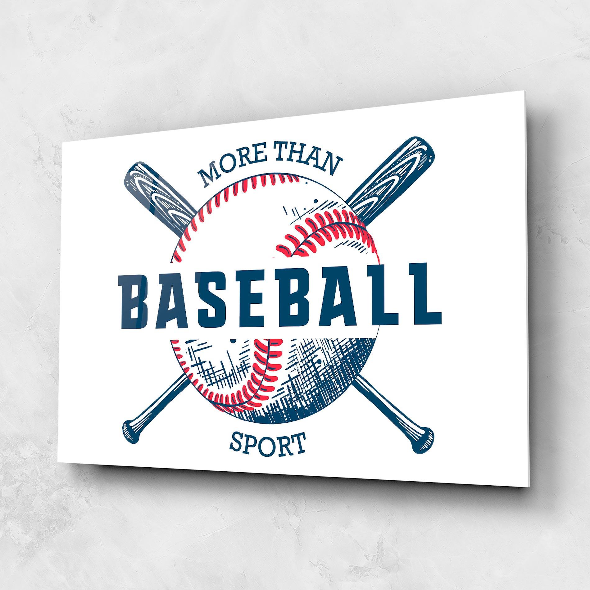 Tablou Sticla Baseball Sport mockup 1