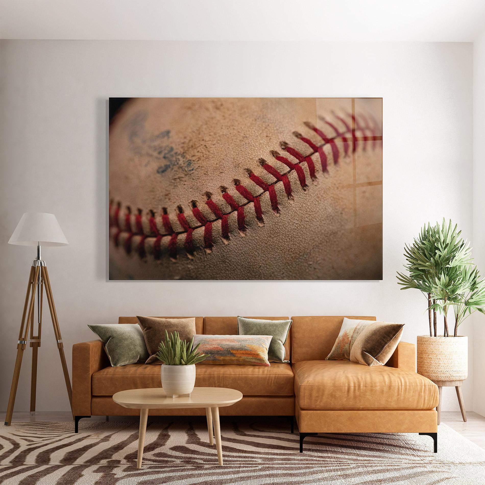 Tablou Sticla Baseball Ball Close Up mockup 7