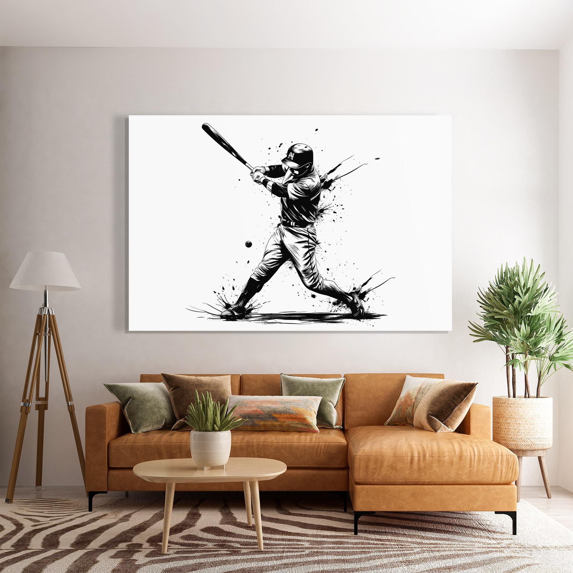 Tablou Sticla Baseball Splash mockup 7