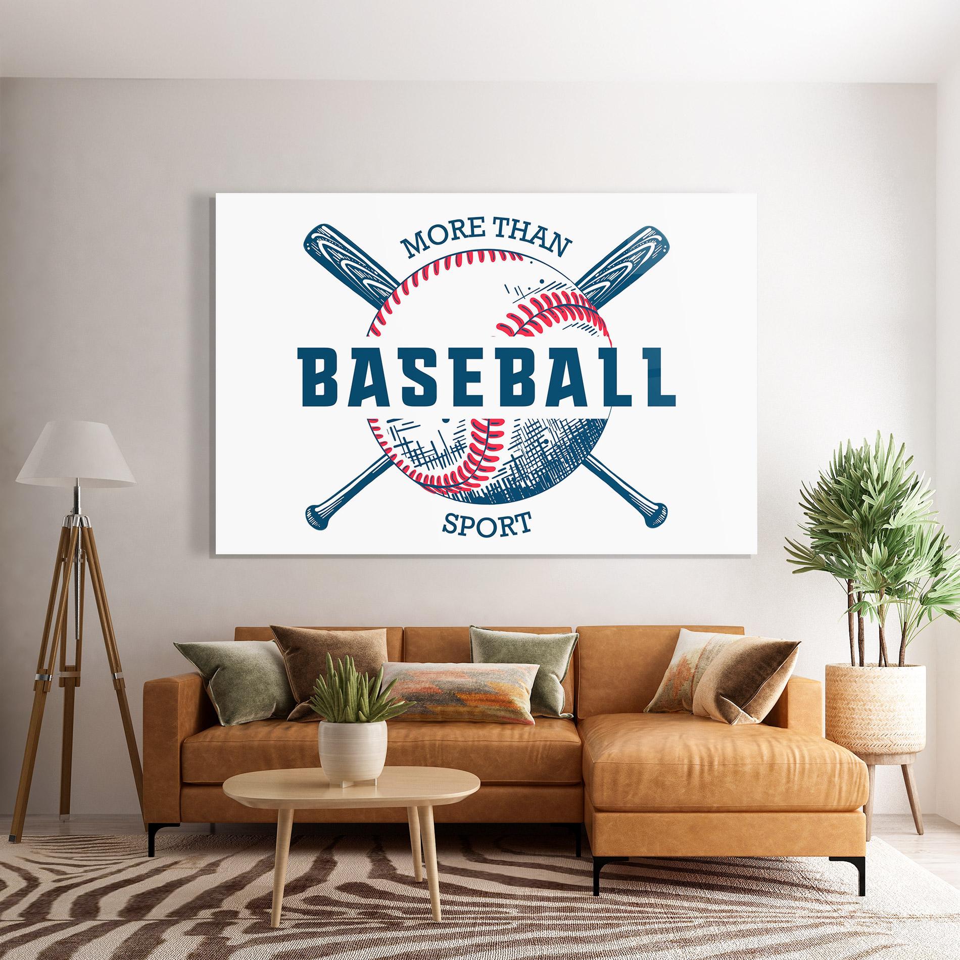 Tablou Sticla Baseball Sport mockup 7