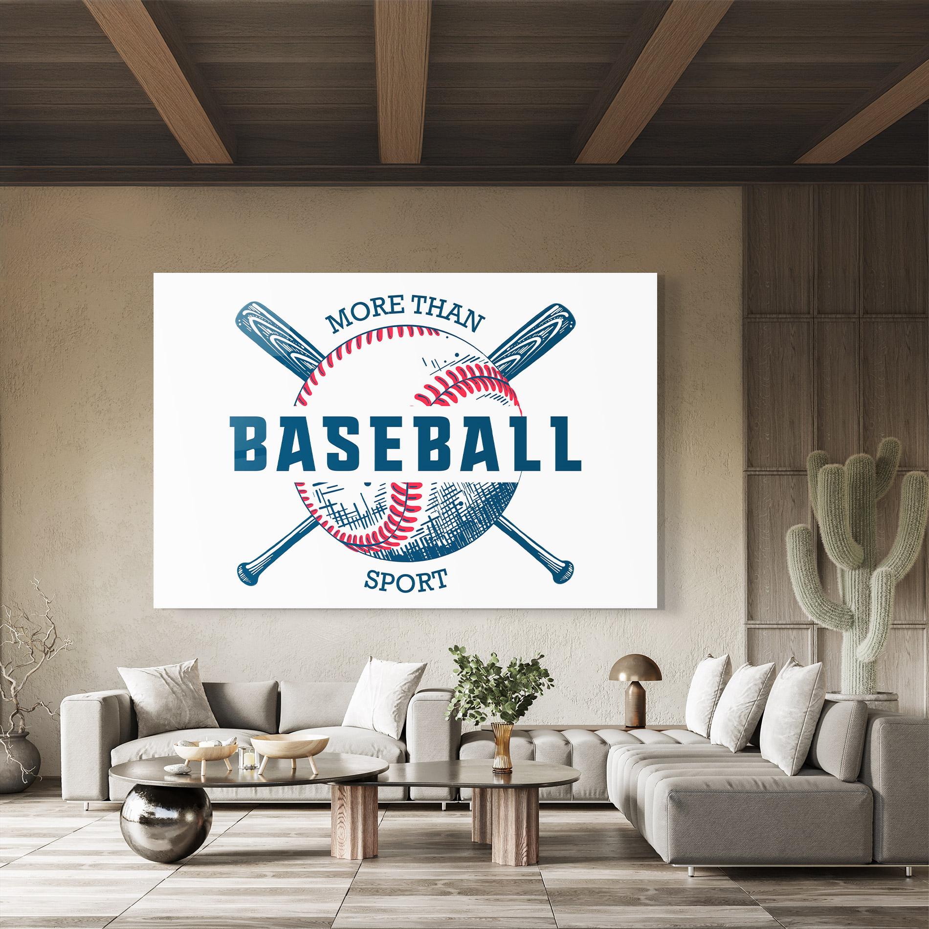 Tablou Sticla Baseball Sport mockup 8
