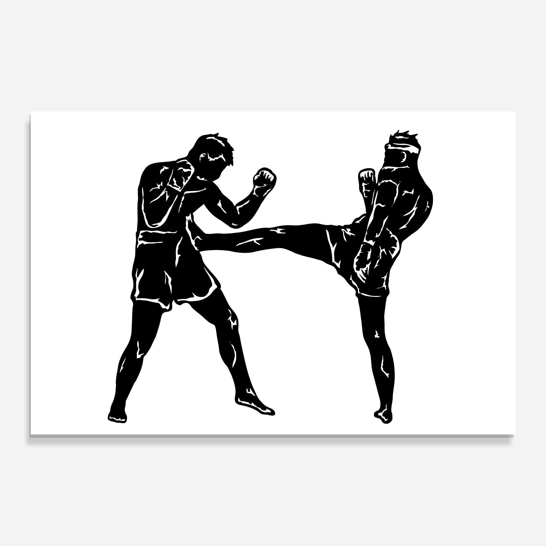 Tablou Sticla Box Fight Move mockup 0