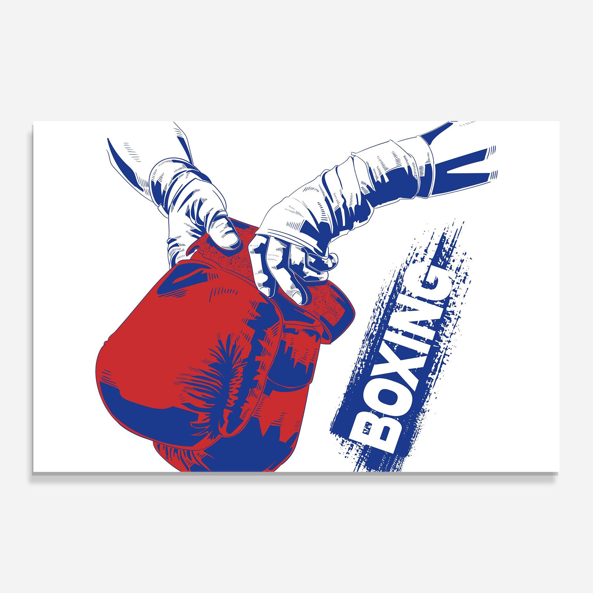 Tablou Sticla Boxing Blue mockup 0
