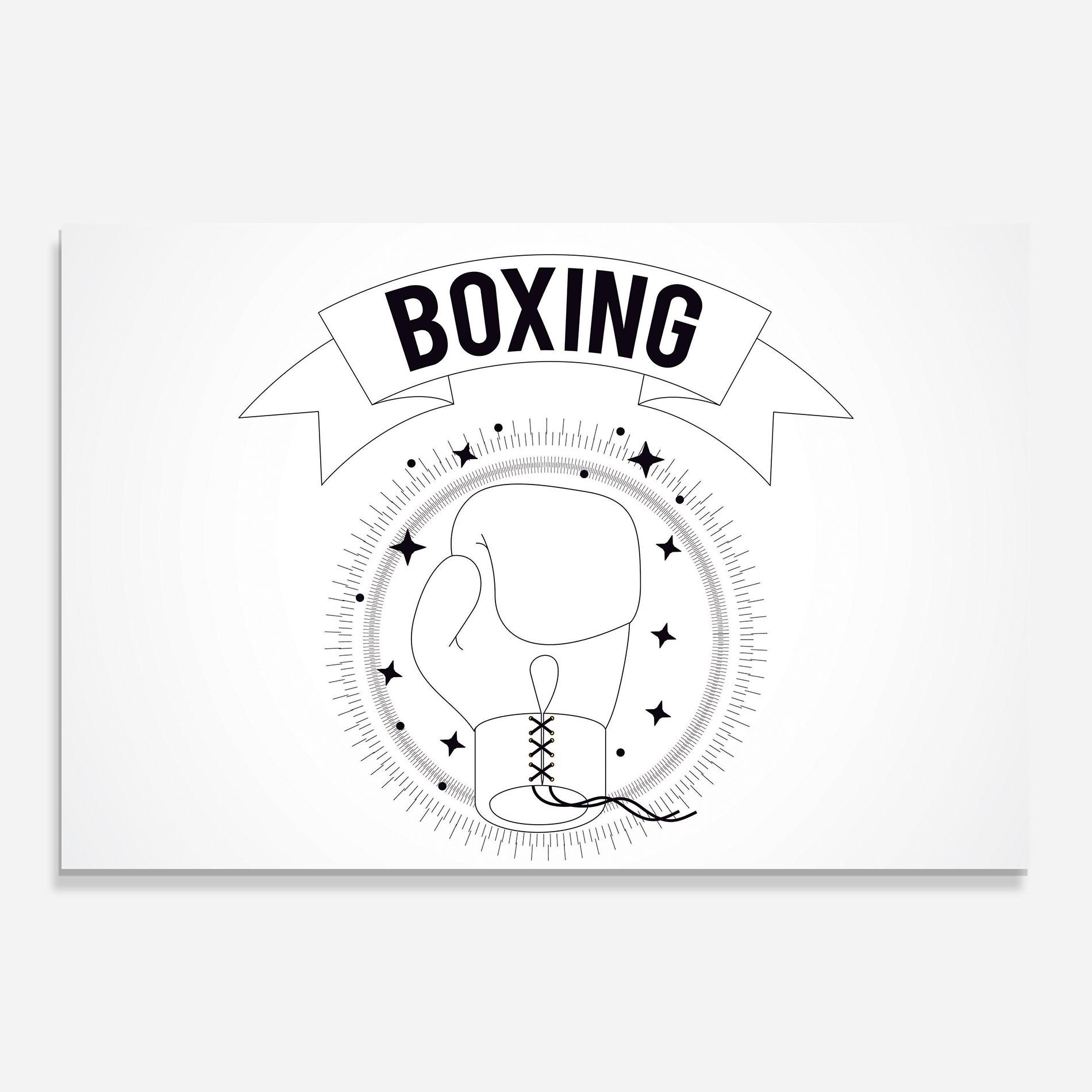 Tablou Sticla Boxing Line mockup 0