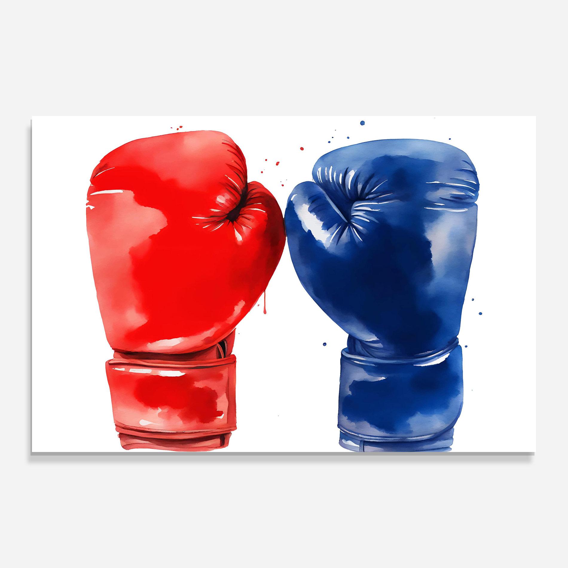 Tablou Sticla Red Blue Box mockup 0