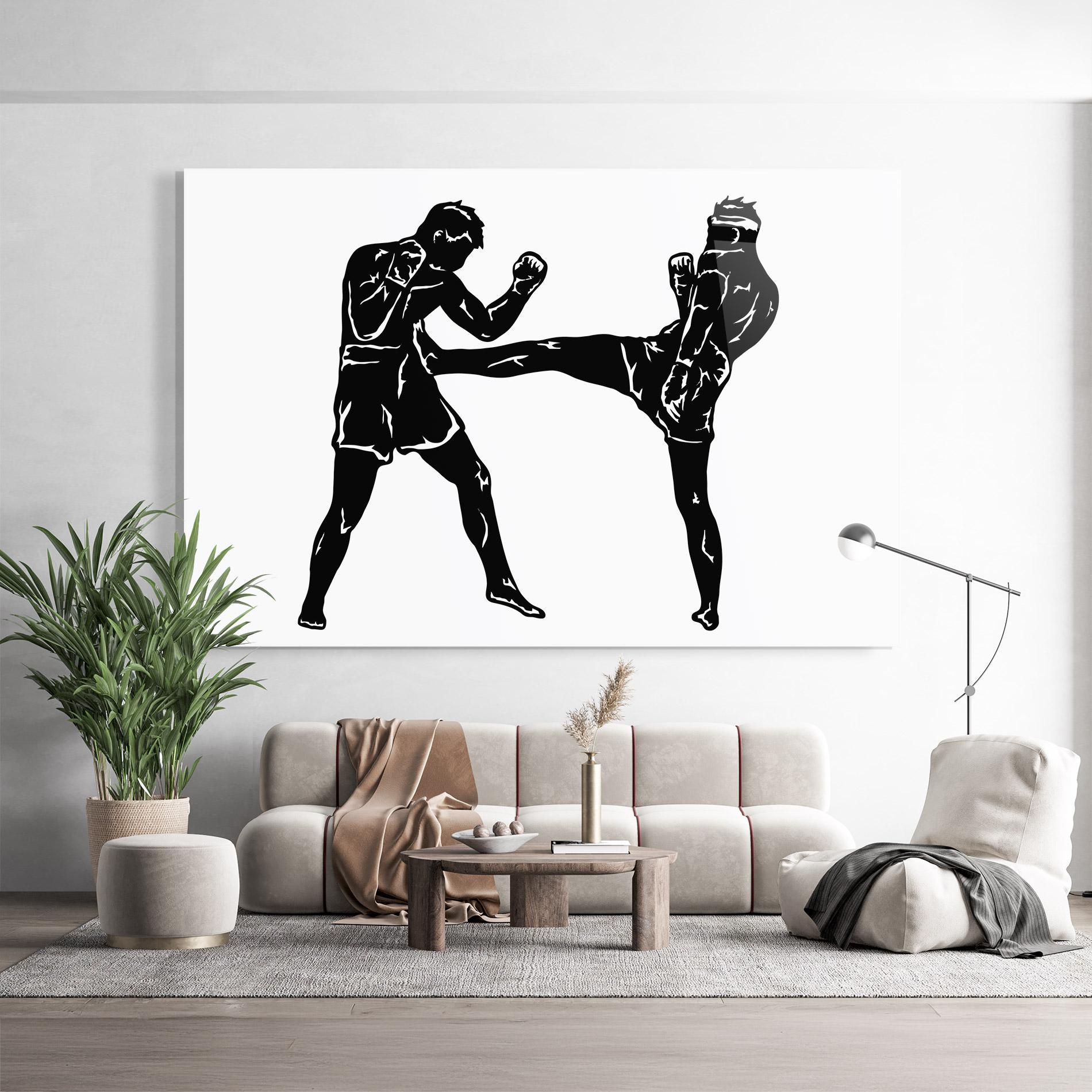 Tablou Sticla Box Fight Move mockup 9