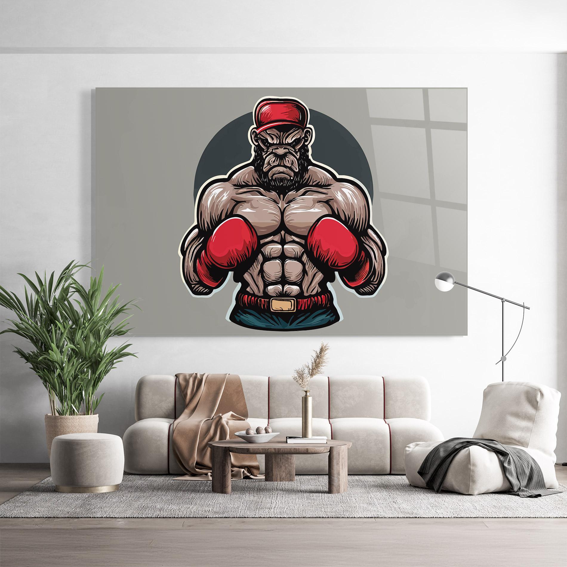 Tablou Sticla Boxer Character mockup 9
