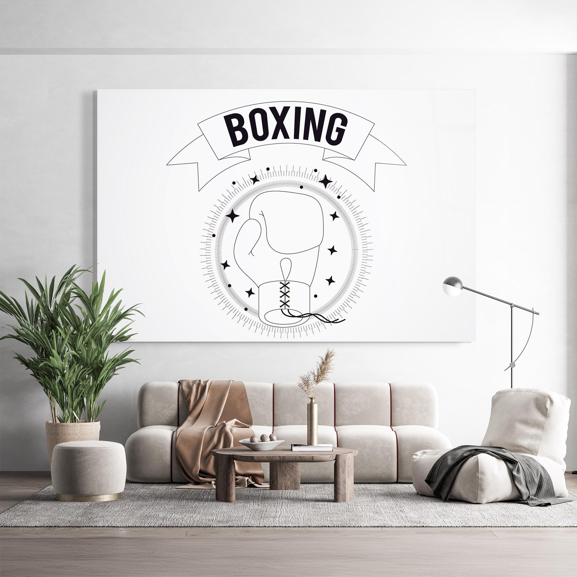 Tablou Sticla Boxing Line mockup 9