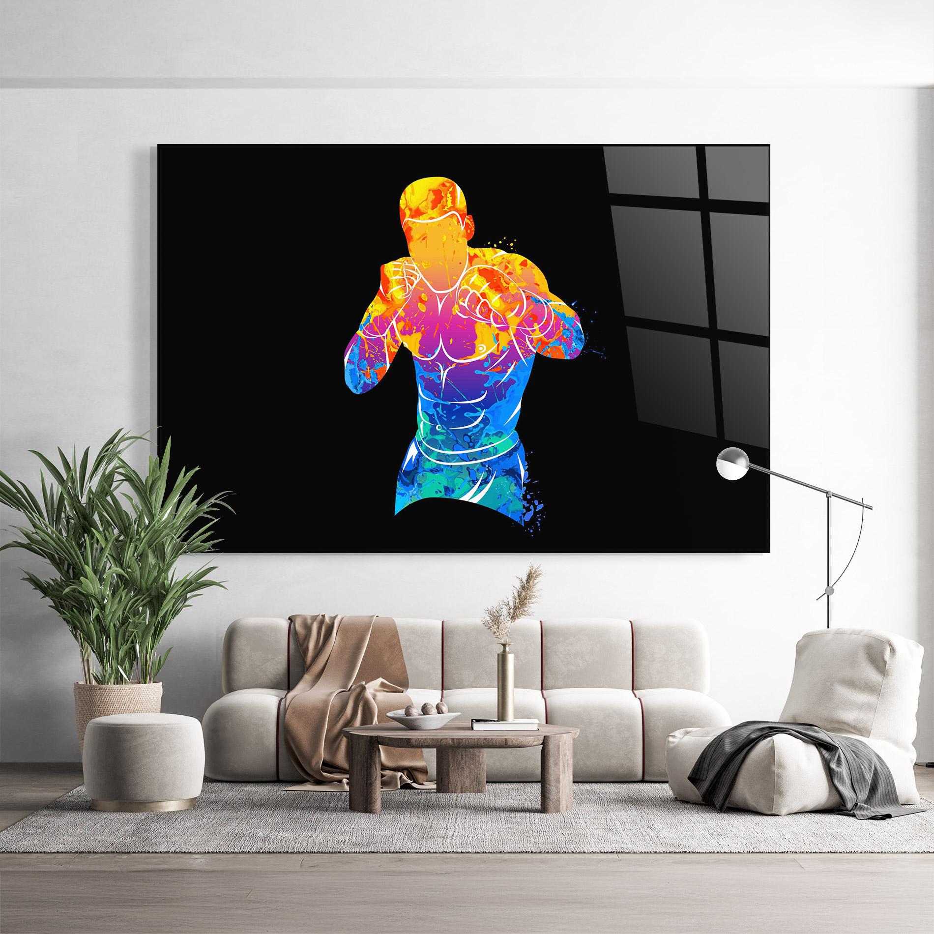 Tablou Sticla Colorful Box mockup 9