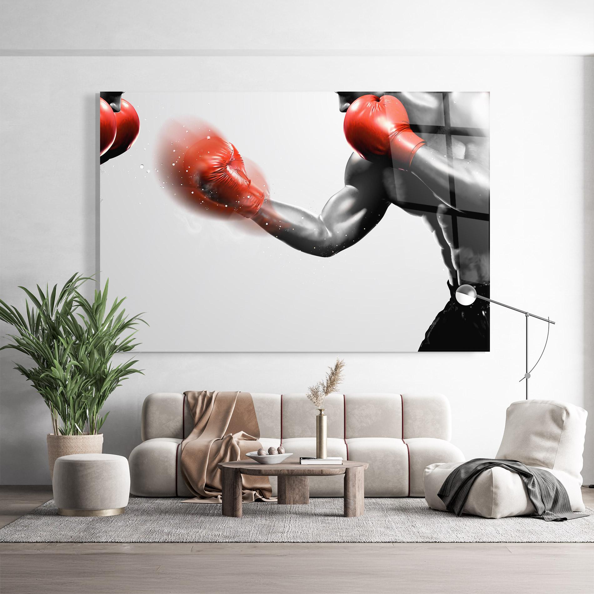 Tablou Sticla Red Smoke Box mockup 9