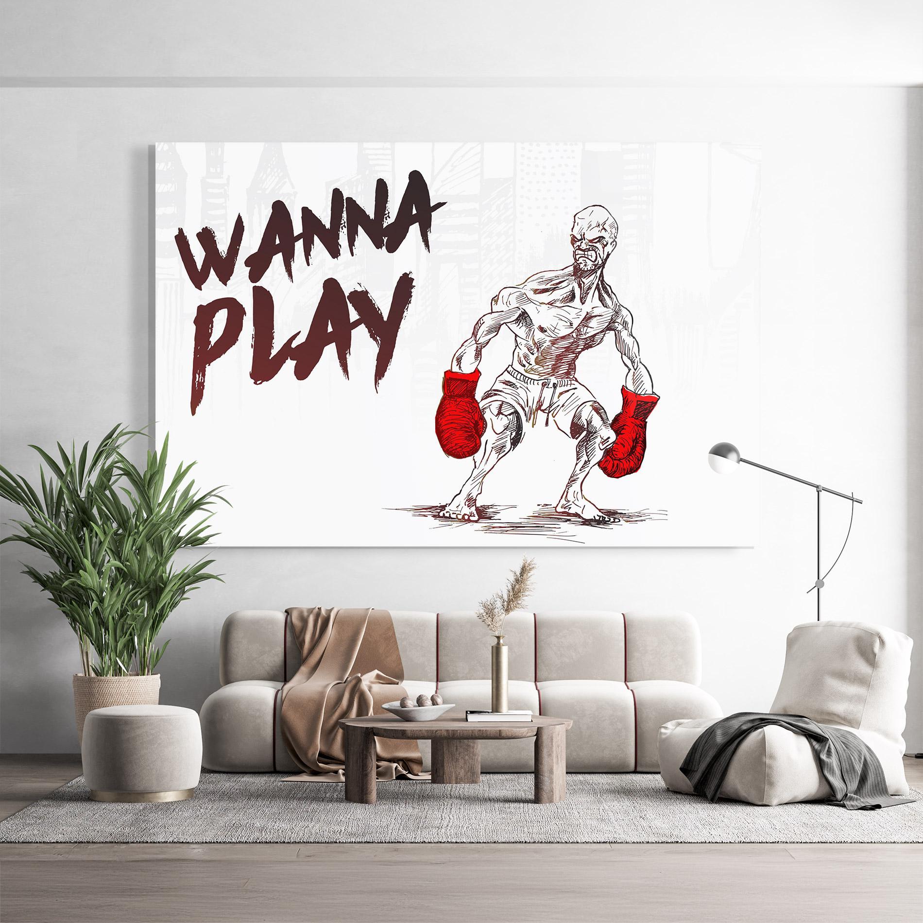 Tablou Sticla Wanna Play Box mockup 9