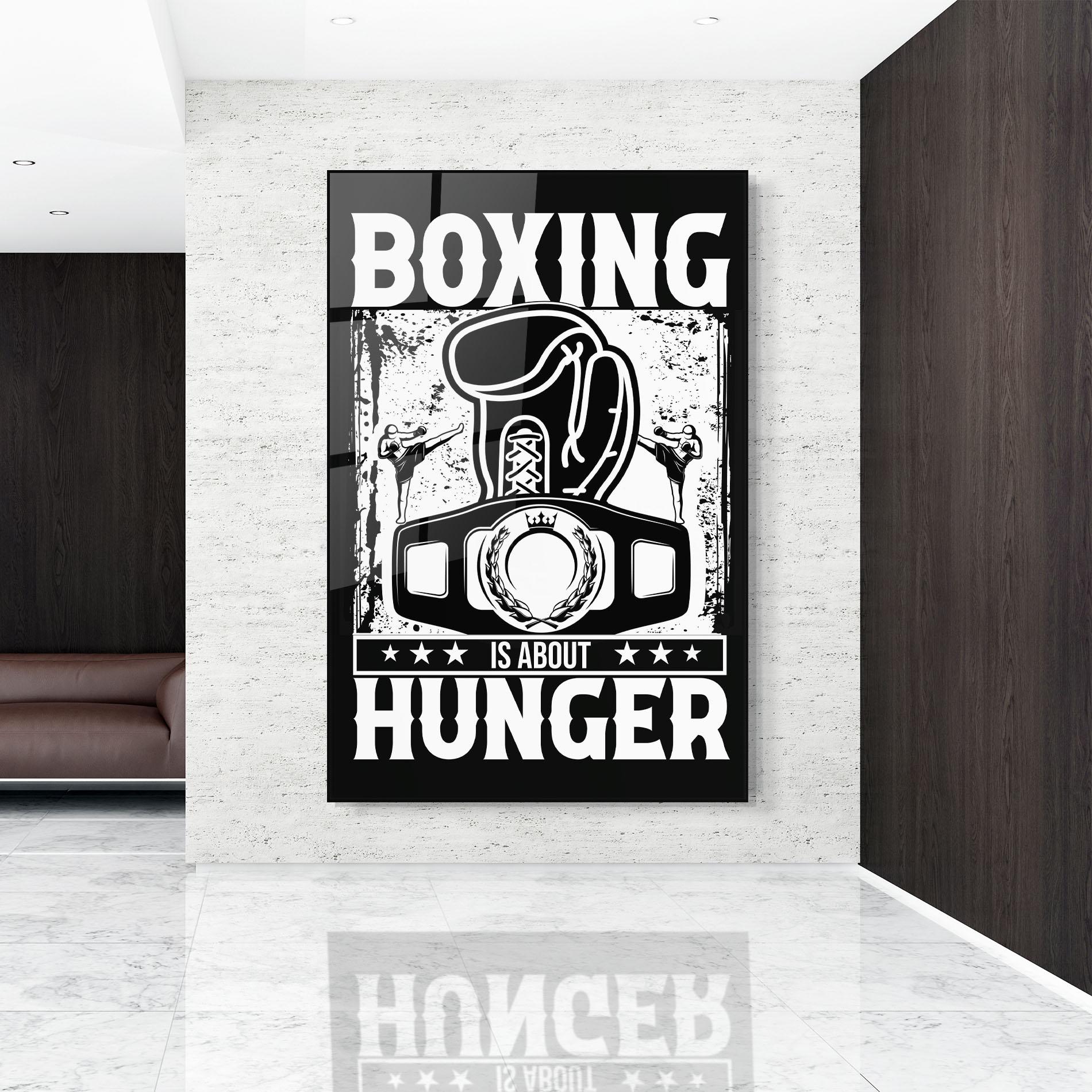 Tablou Sticla Boxing Hunger mockup 9
