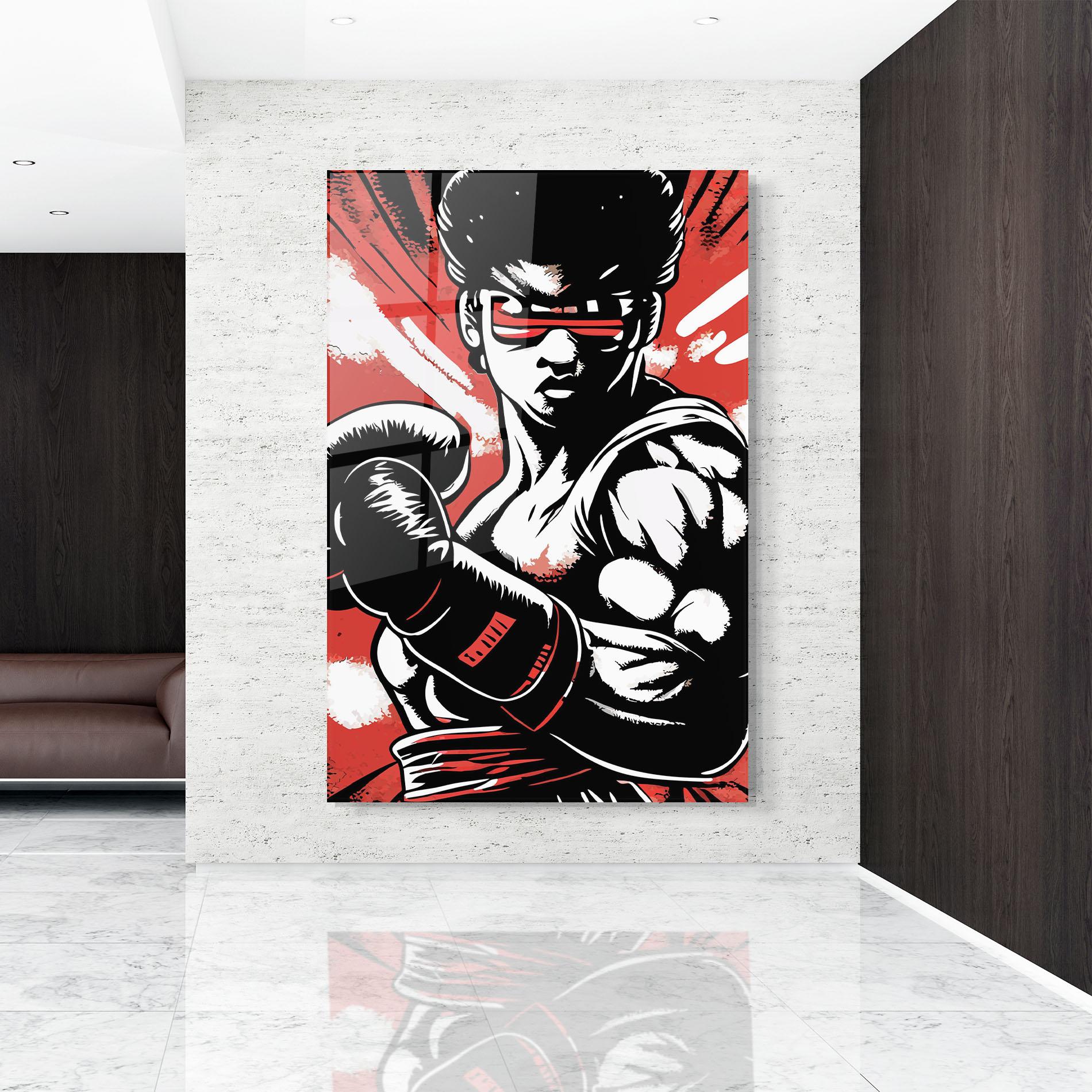 Tablou Sticla Video Game Box mockup 9