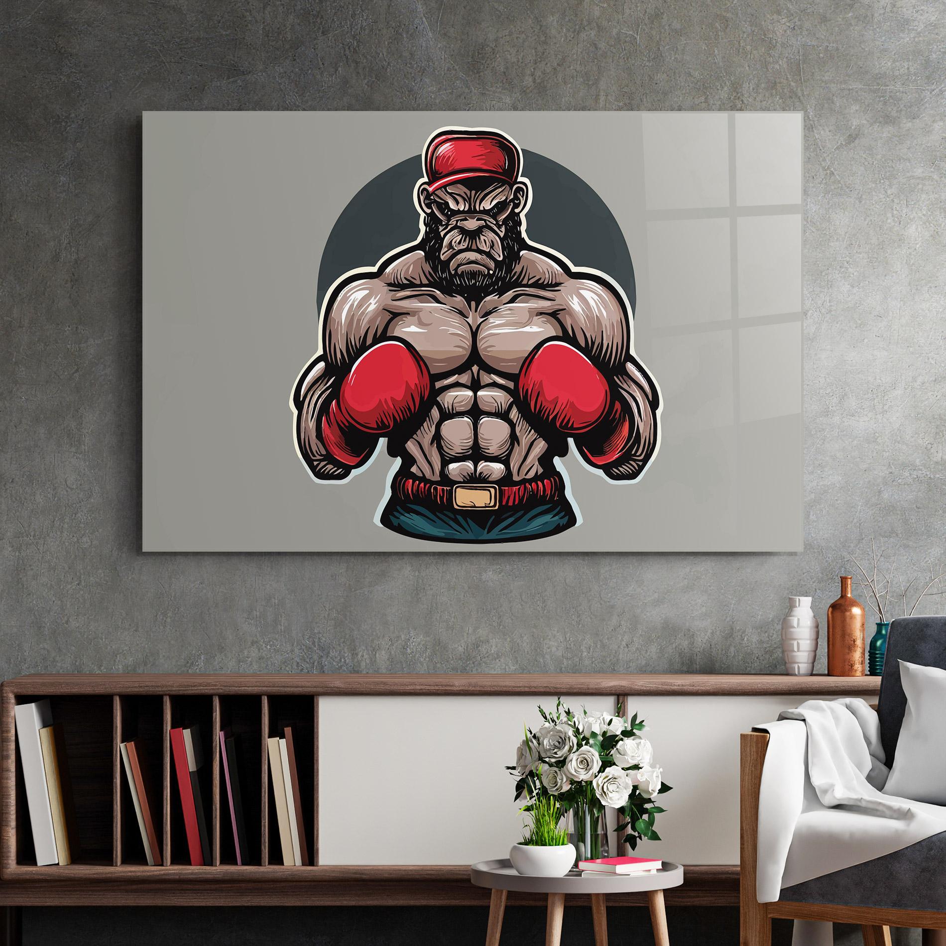Tablou Sticla Boxer Character mockup 2