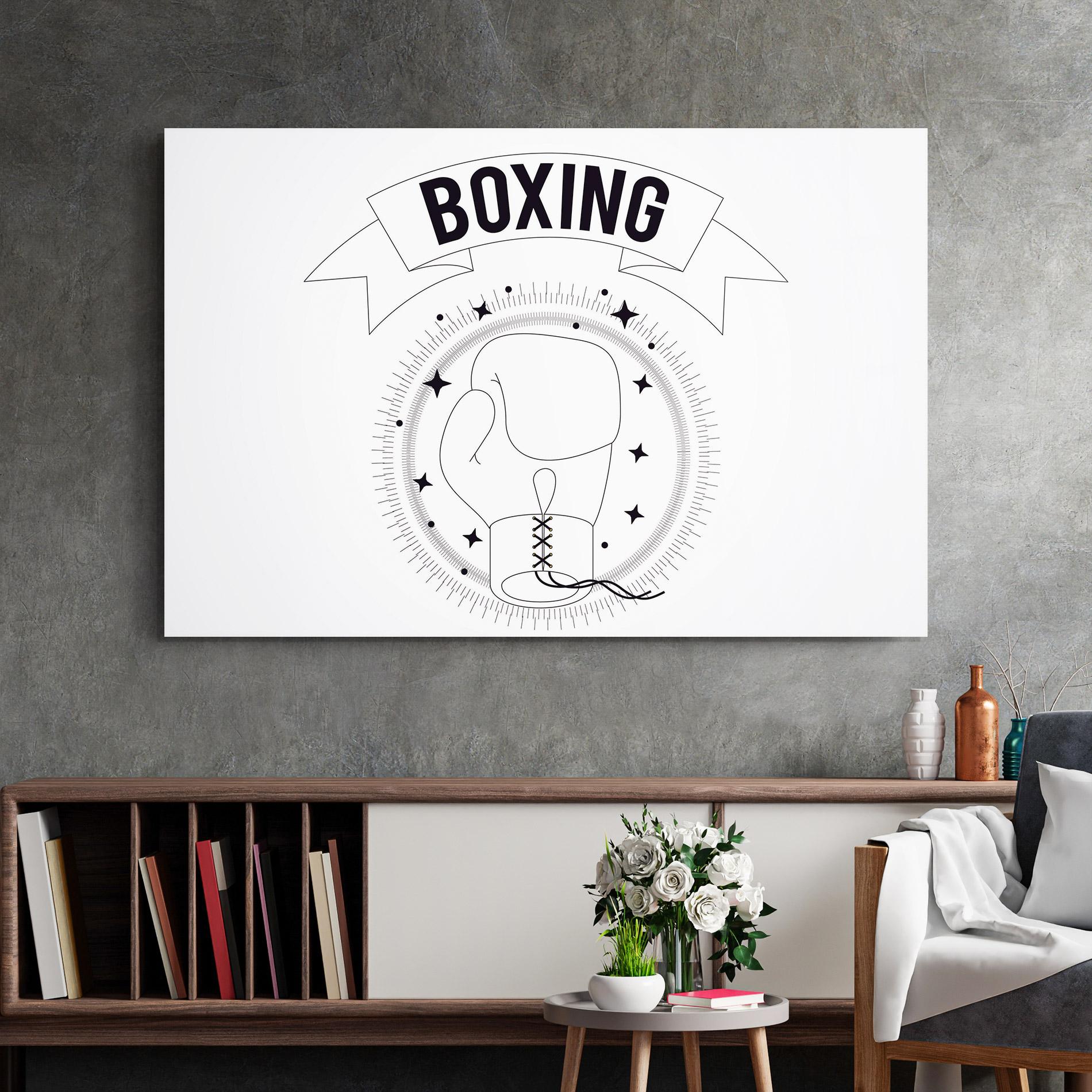 Tablou Sticla Boxing Line mockup 2