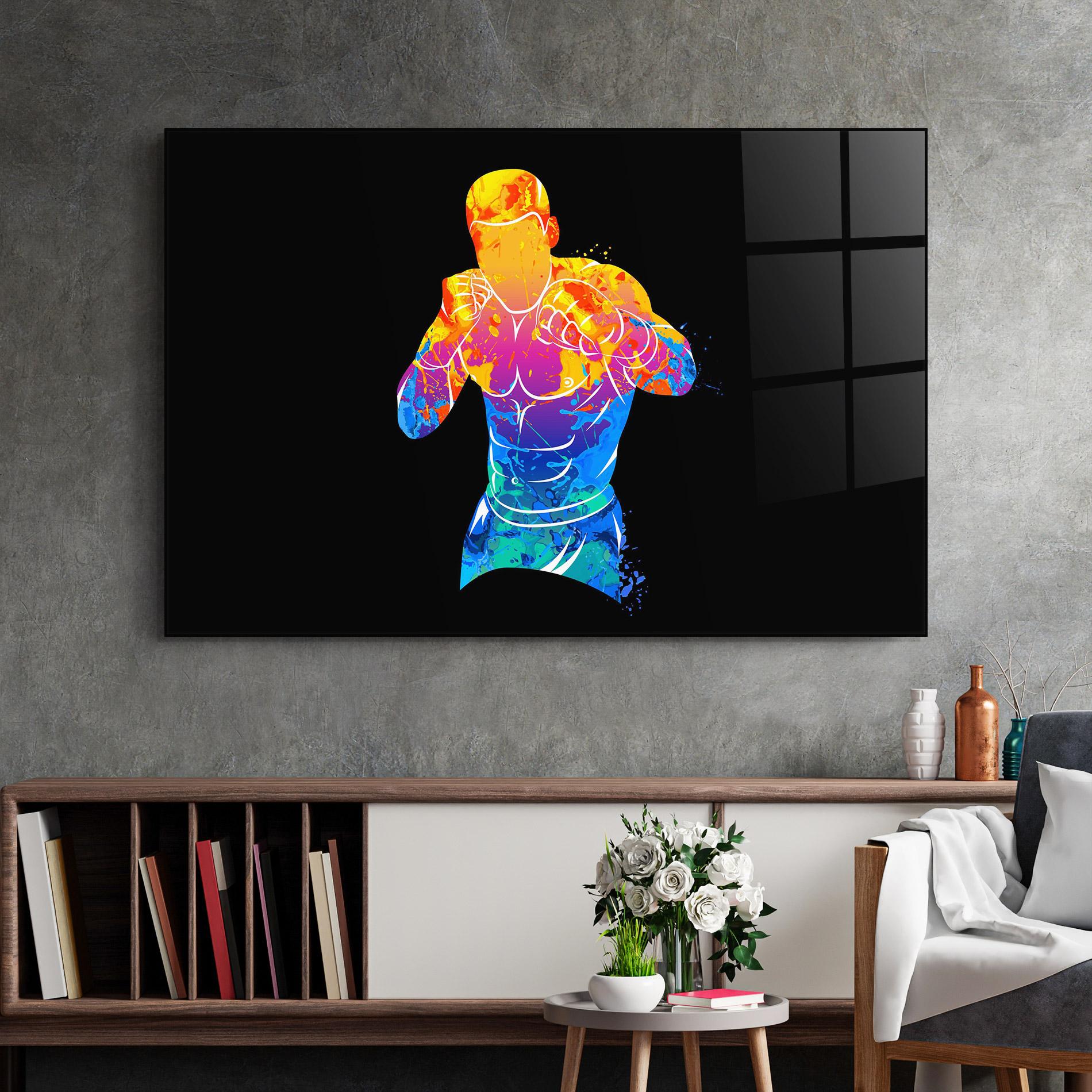 Tablou Sticla Colorful Box mockup 2