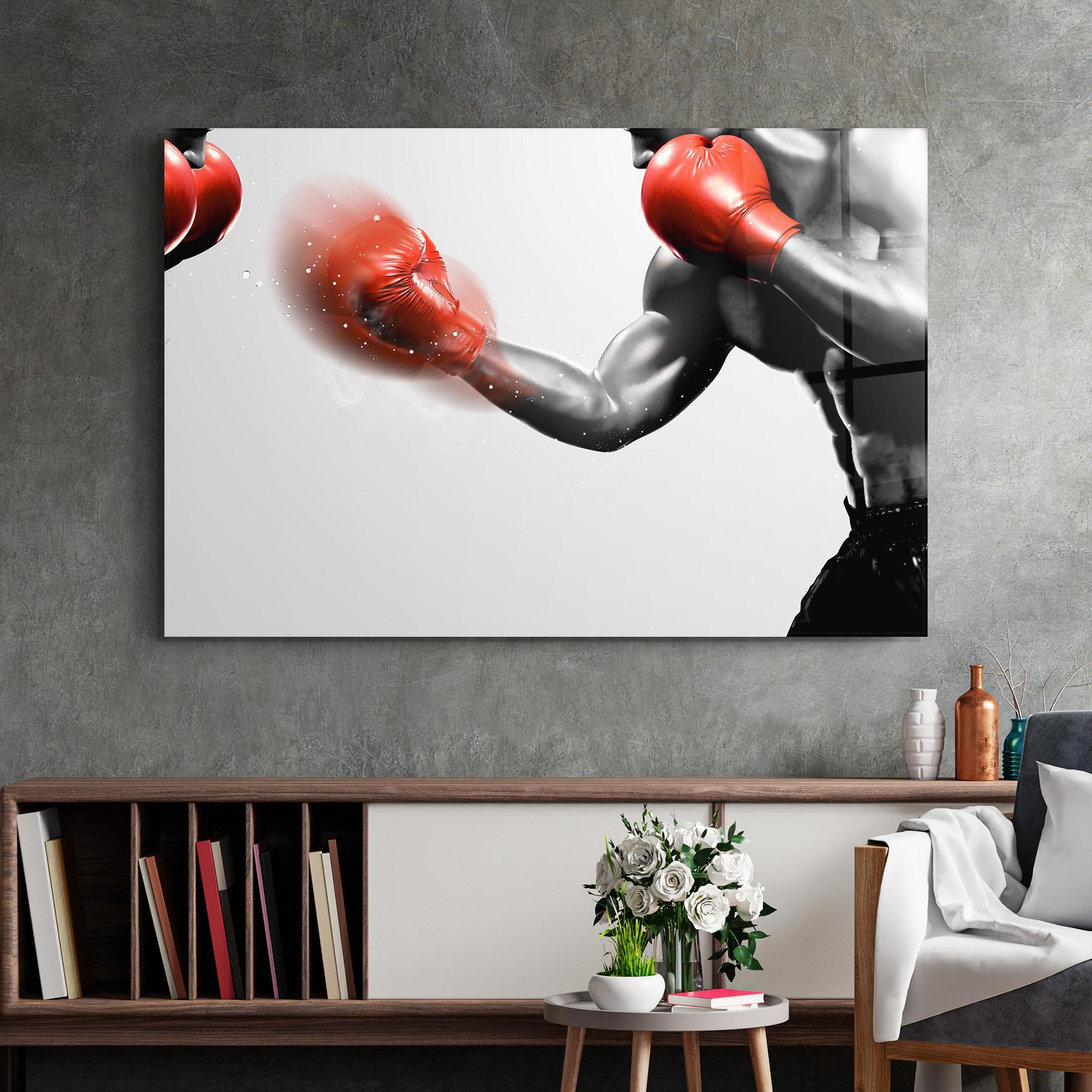 Tablou Sticla Red Smoke Box mockup 2