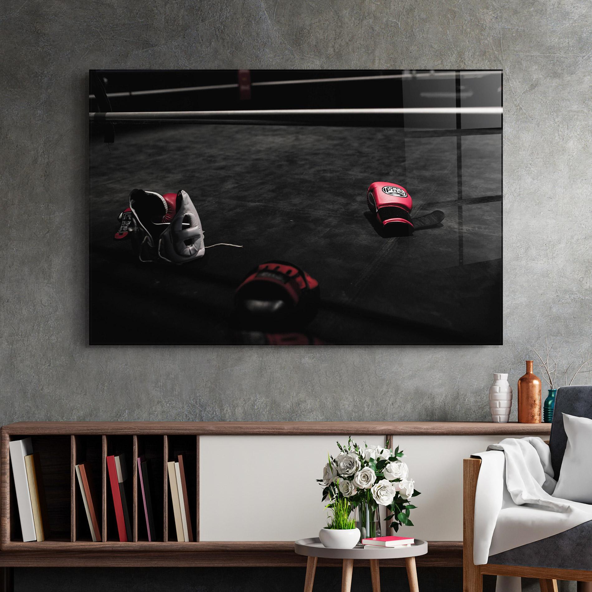 Tablou Sticla Ring Gloves mockup 2