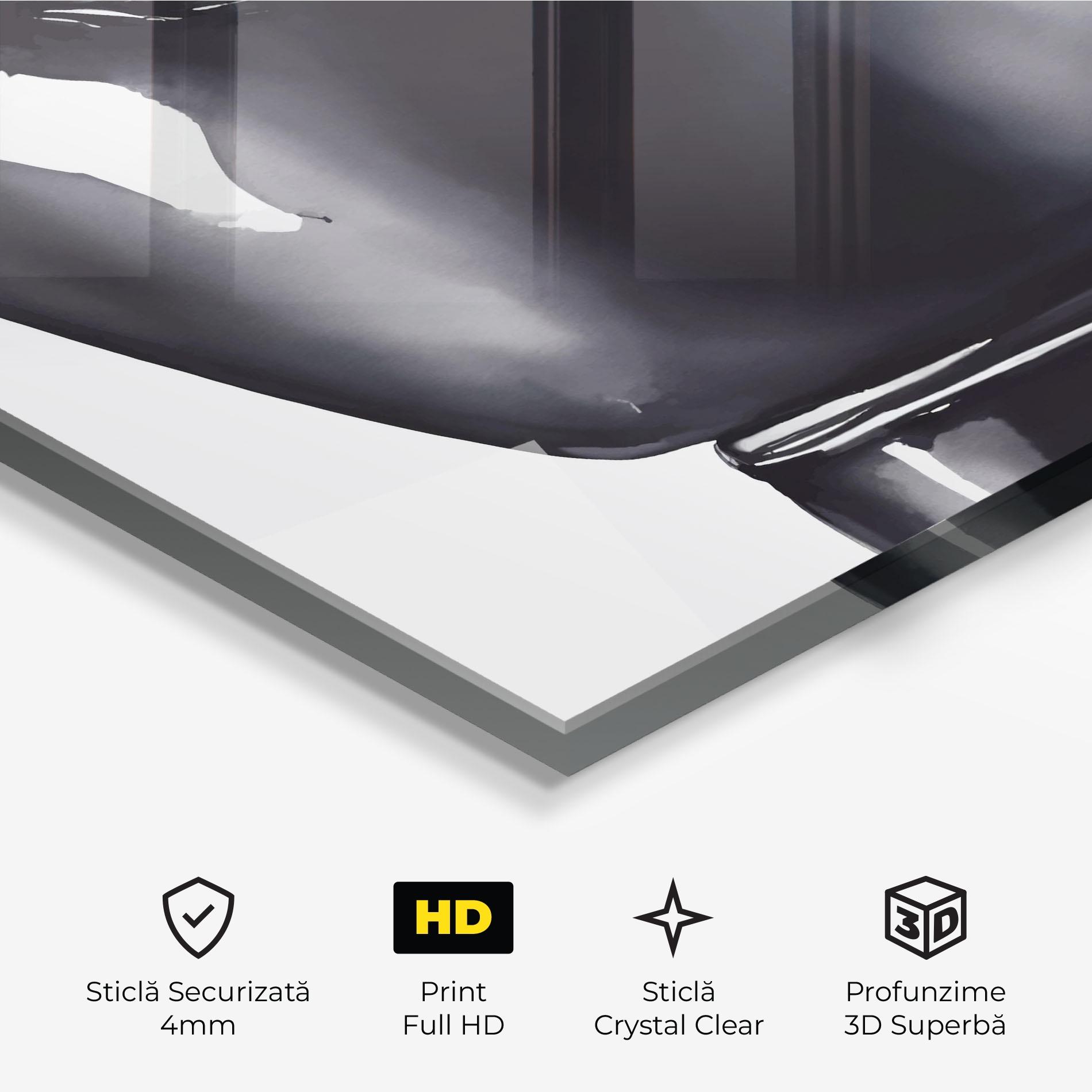 Tablou Sticla Black Box Glove mockup 3