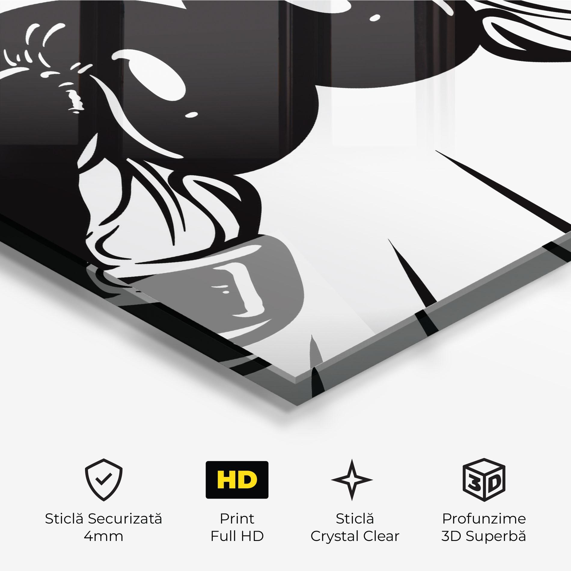 Tablou Sticla Boxing Gloves Line mockup 3