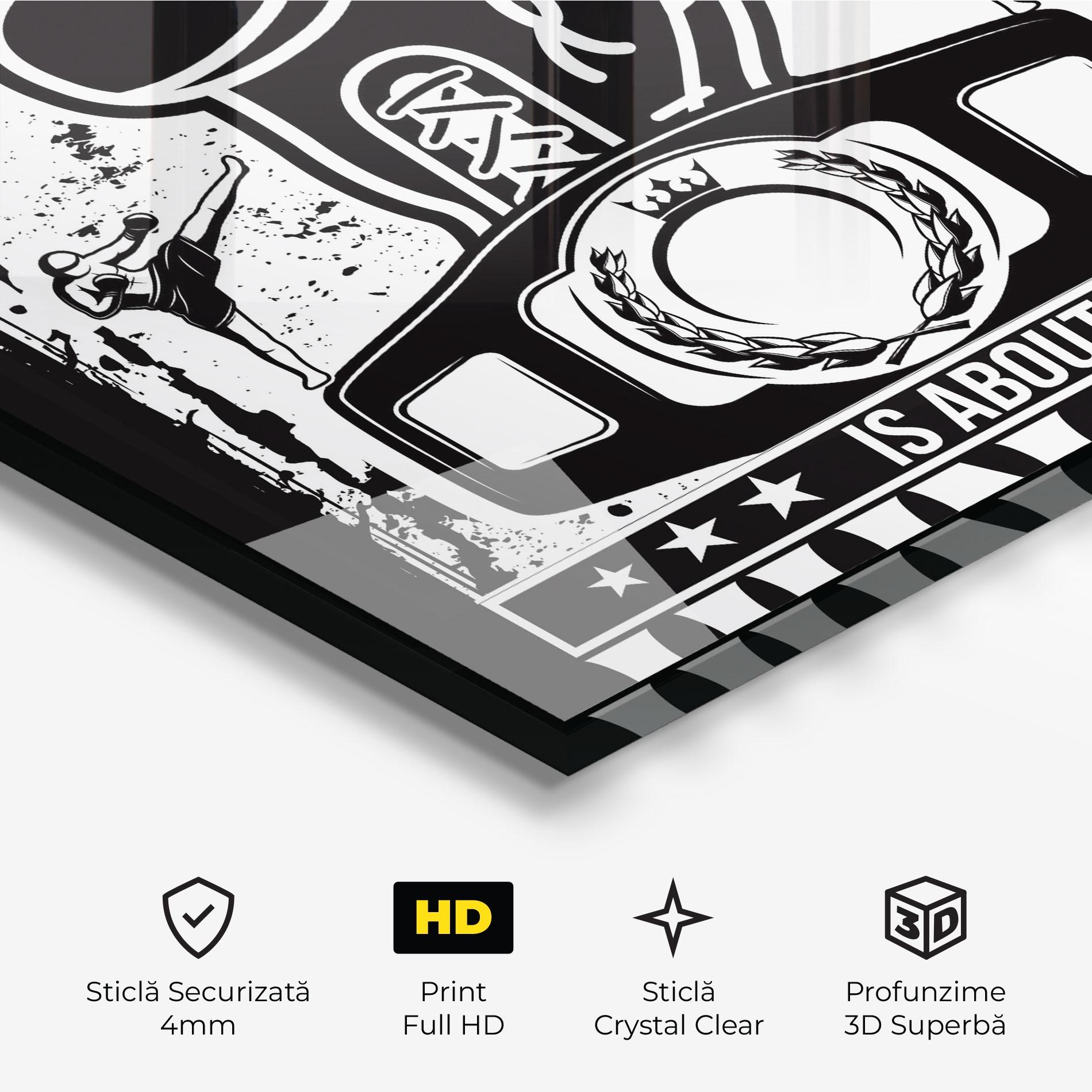 Tablou Sticla Boxing Hunger mockup 3