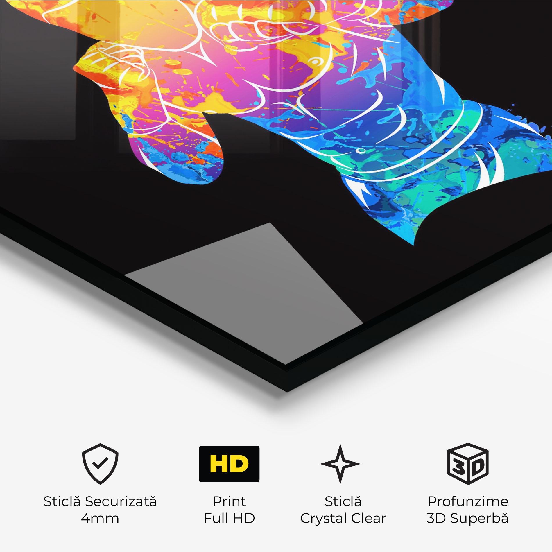 Tablou Sticla Colorful Box mockup 3