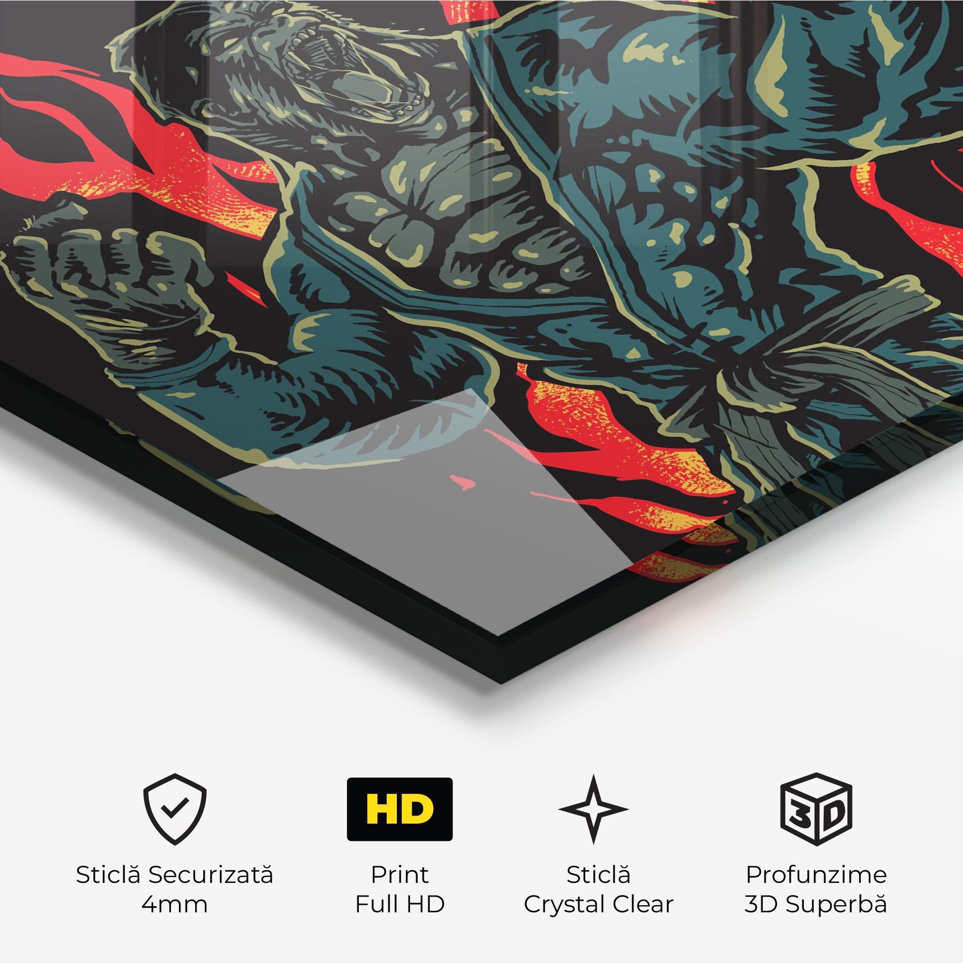 Tablou Sticla Gorilla Box Fighter mockup 3