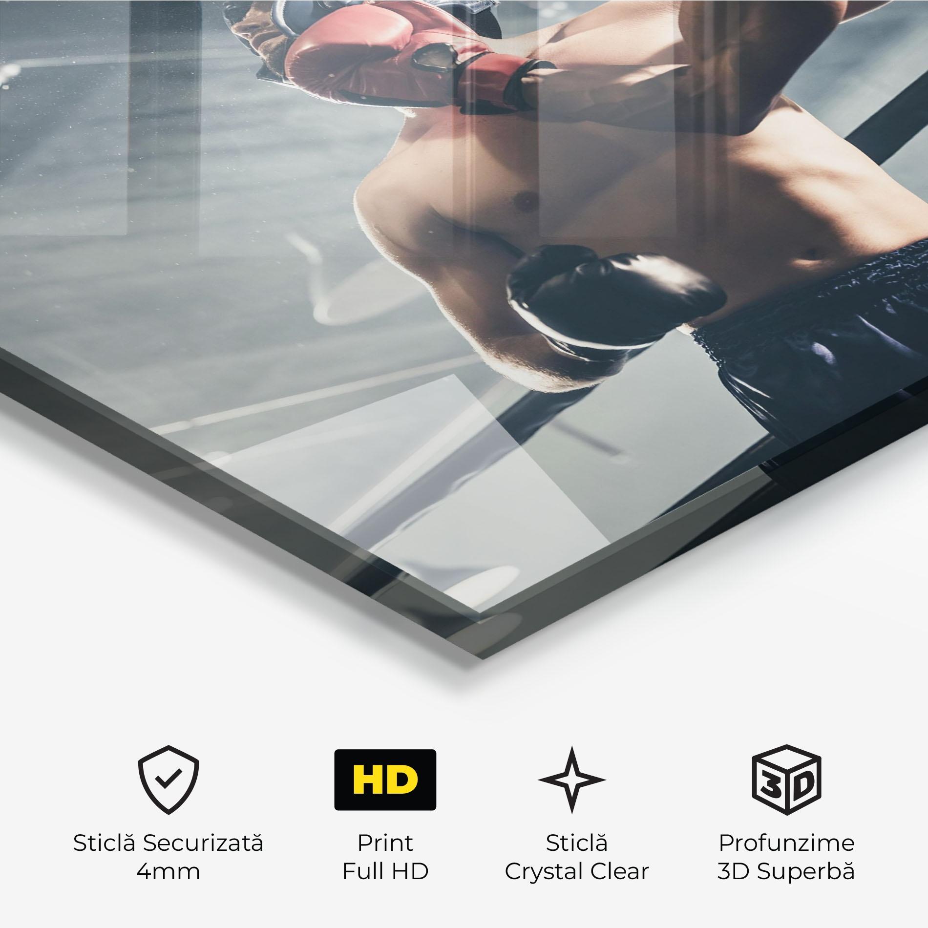 Tablou Sticla Knockout King mockup 3