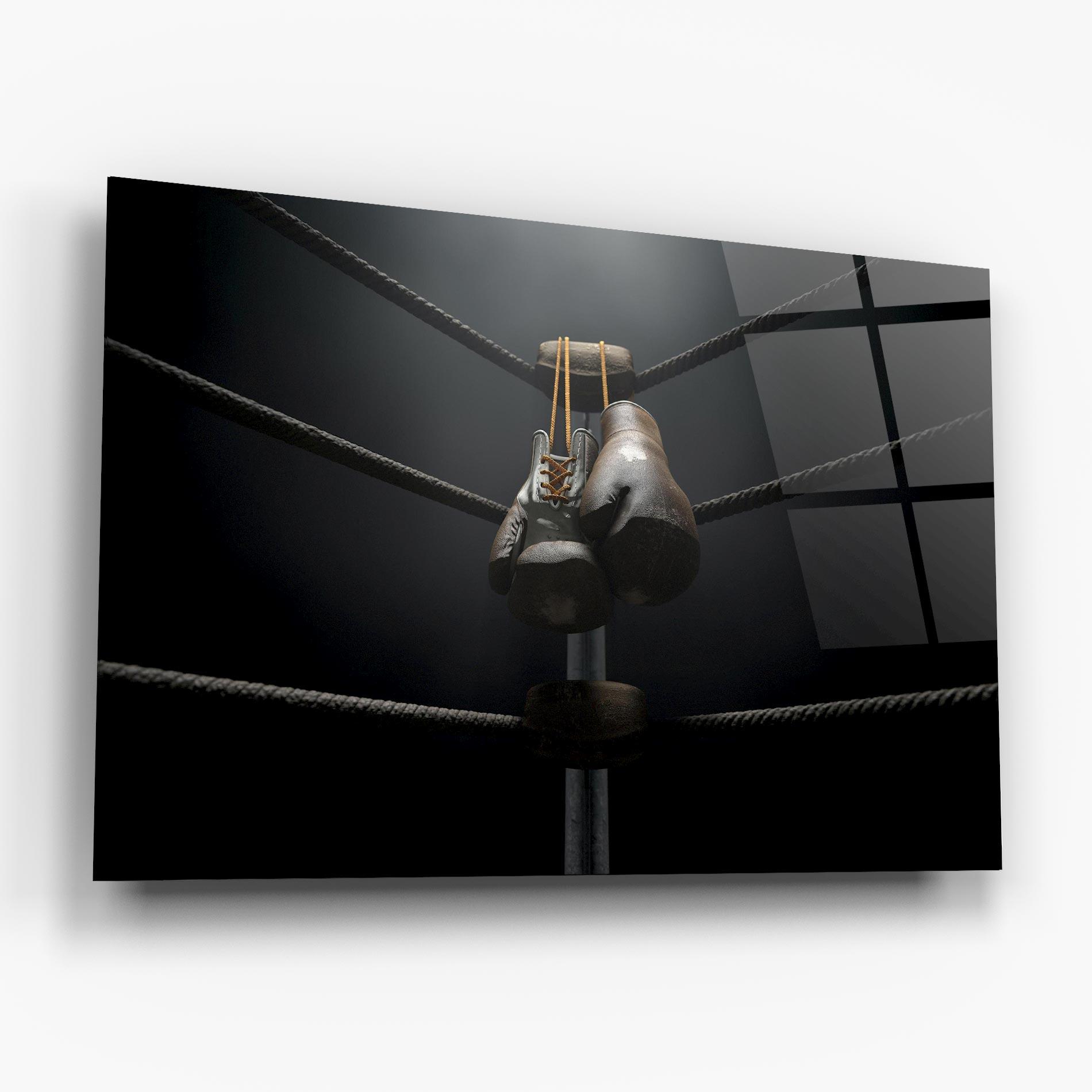 Tablou Sticla Black Boxing Glove mockup 6