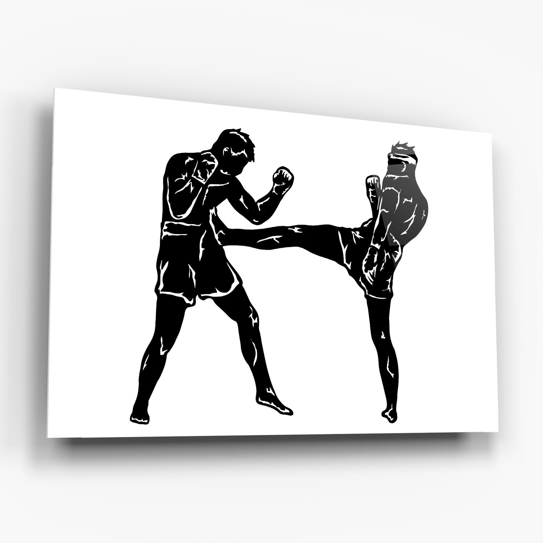 Tablou Sticla Box Fight Move mockup 6