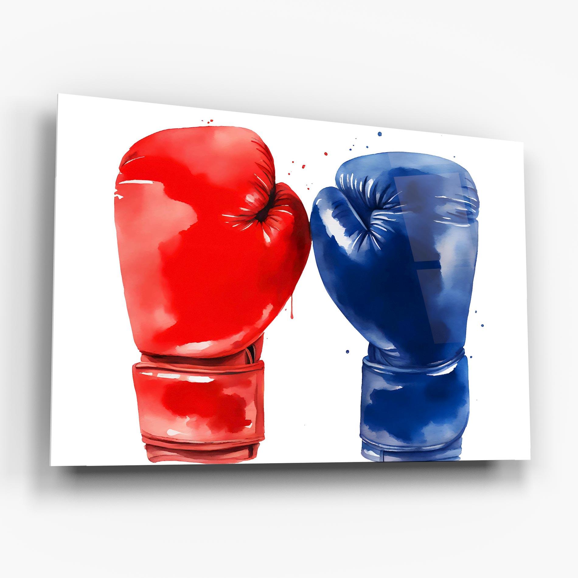 Tablou Sticla Red Blue Box mockup 6