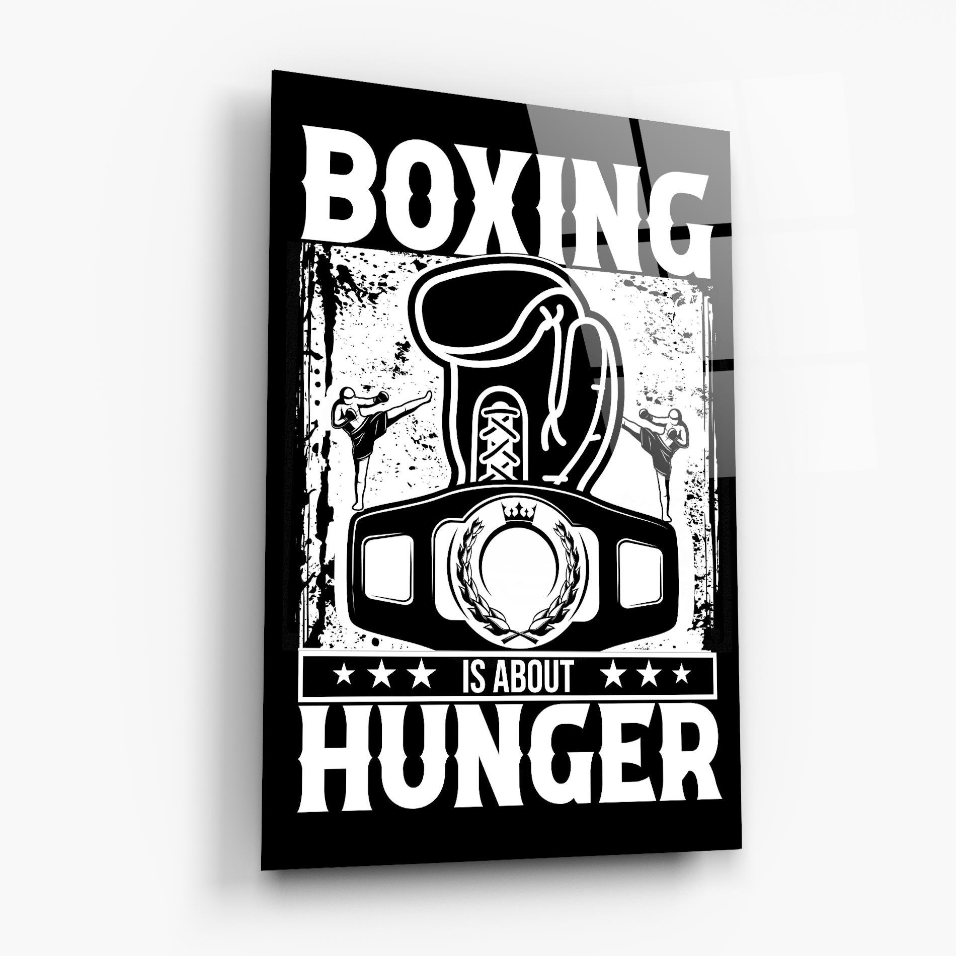 Tablou Sticla Boxing Hunger mockup 6