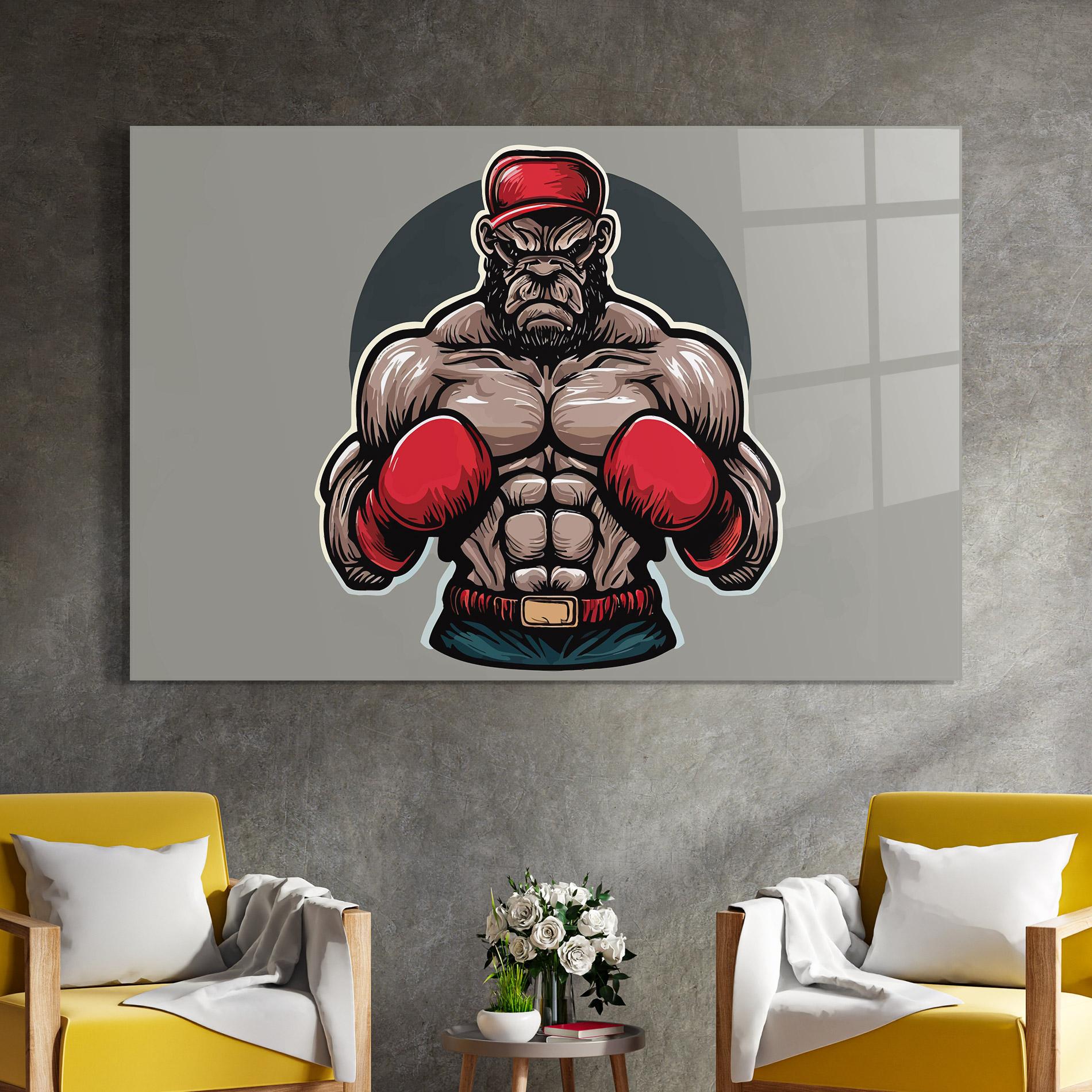 Tablou Sticla Boxer Character mockup 4