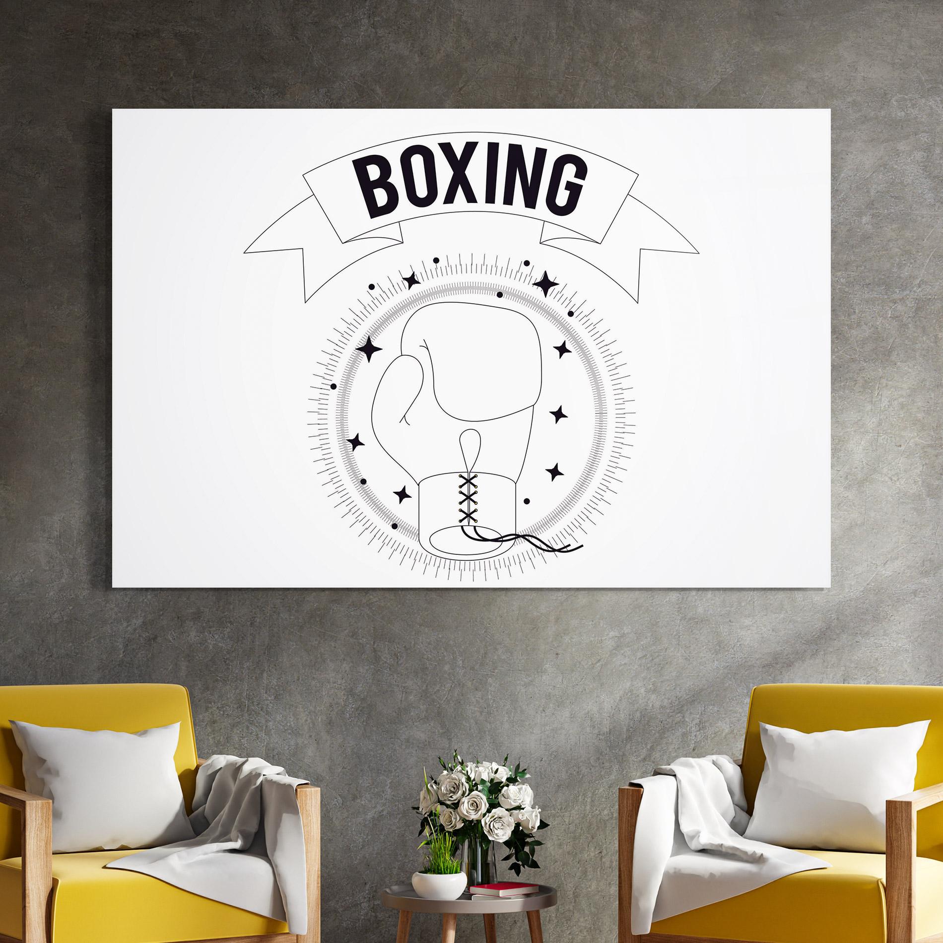 Tablou Sticla Boxing Line mockup 4