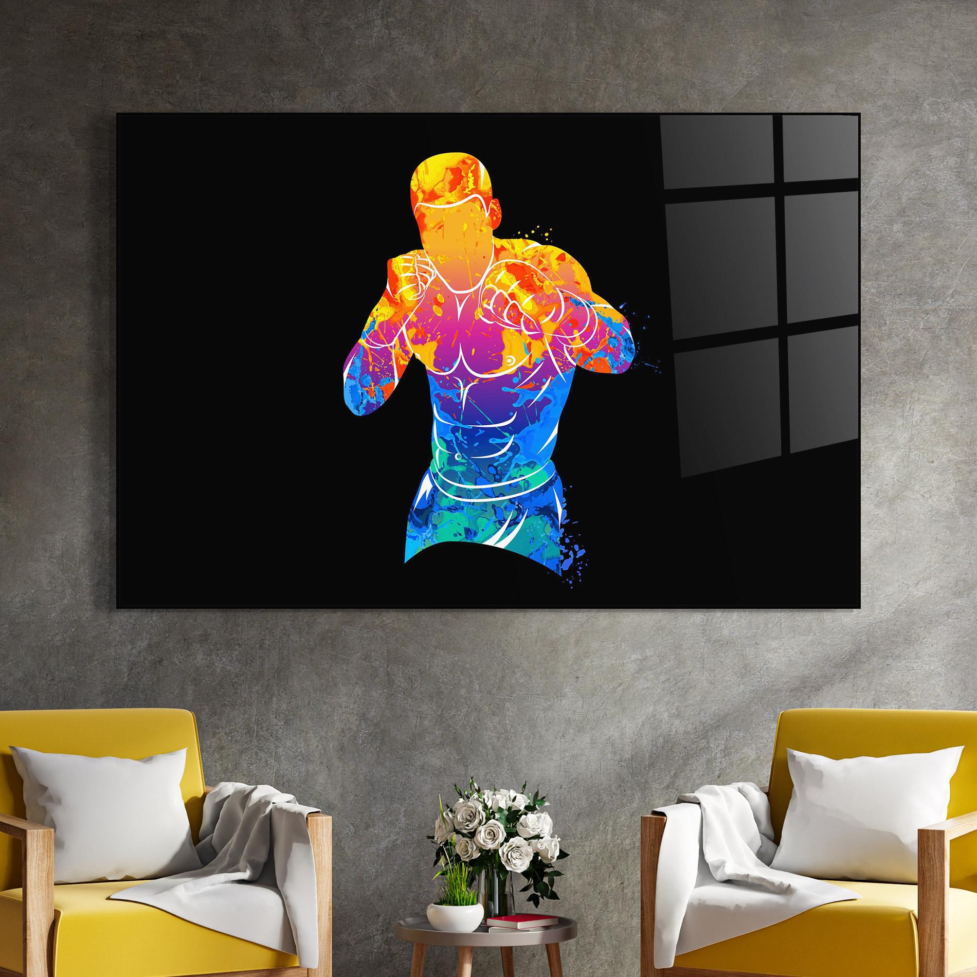 Tablou Sticla Colorful Box mockup 4